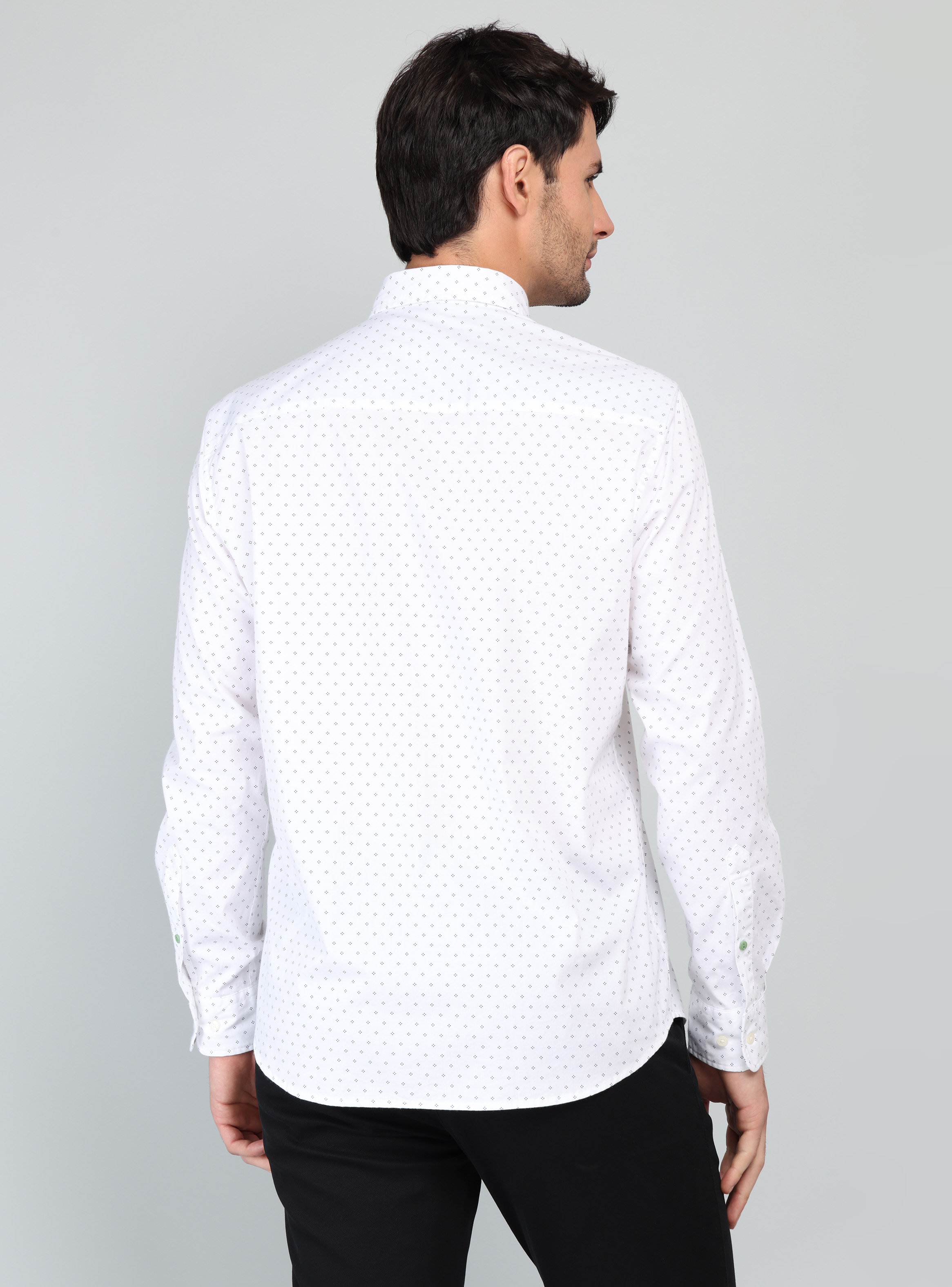 CAMISA PRINT SPANDEX REGULAR FIT BLANCO ARROW - 2