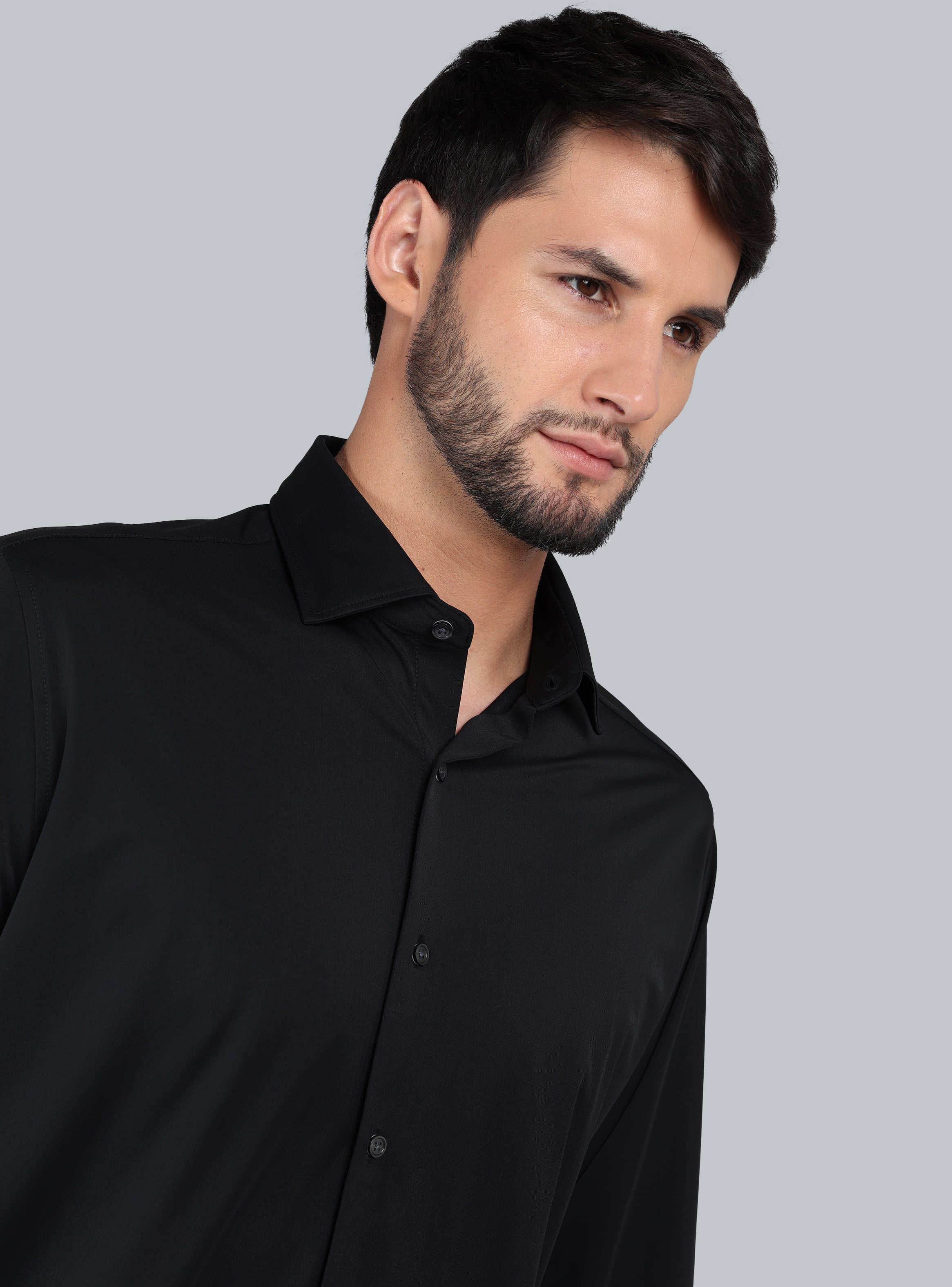 CAMISA ULTRA SPANDEX REGULAR FIT NEGRO ARROW - 3