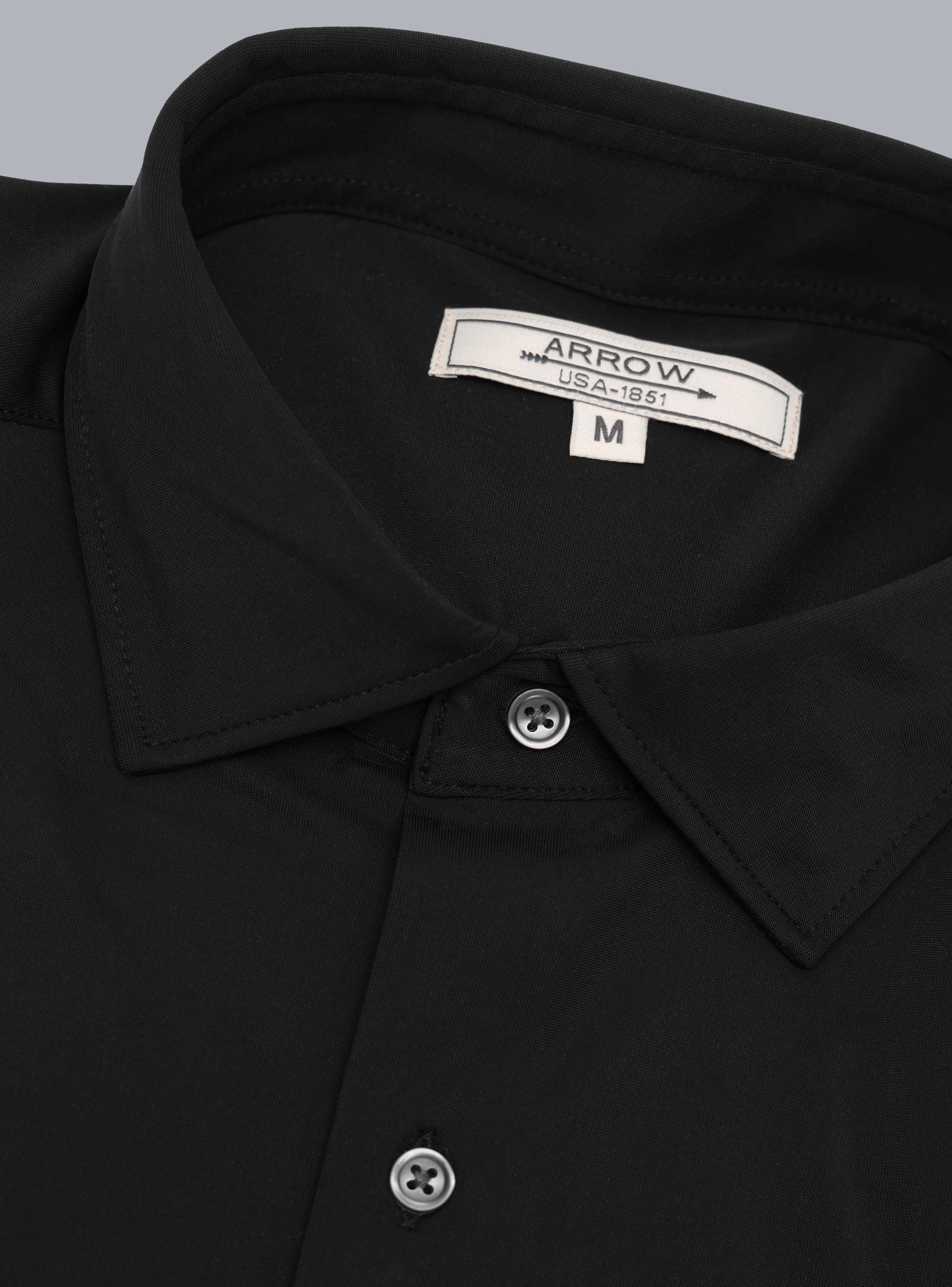 CAMISA ULTRA SPANDEX REGULAR FIT NEGRO ARROW - 5