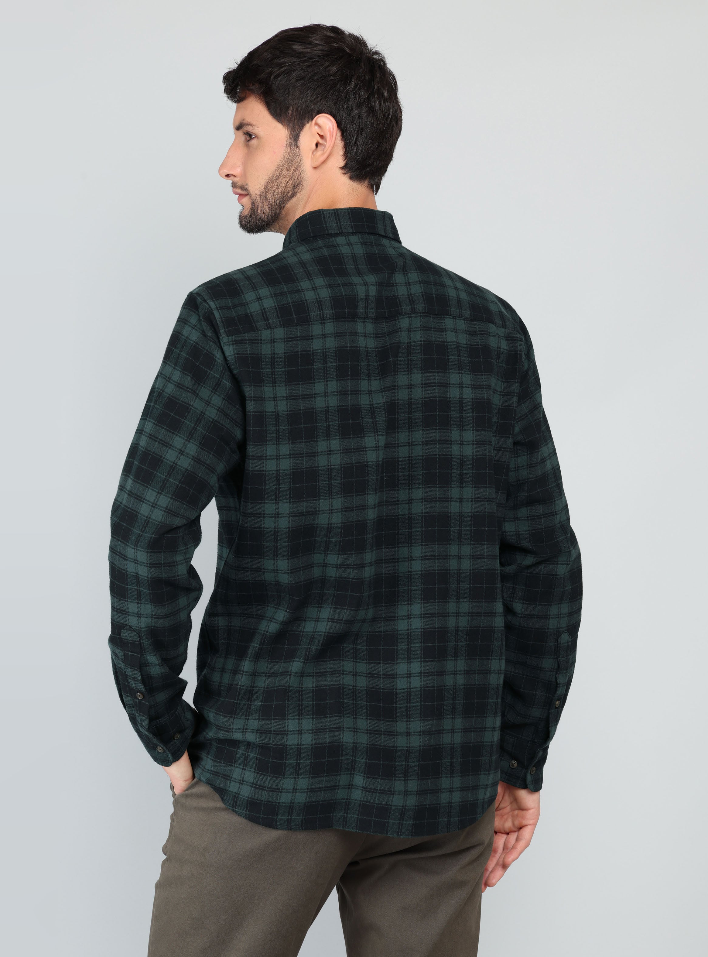 CAMISA ESCOCESA REGULAR FIT VERDE ARROW - 2