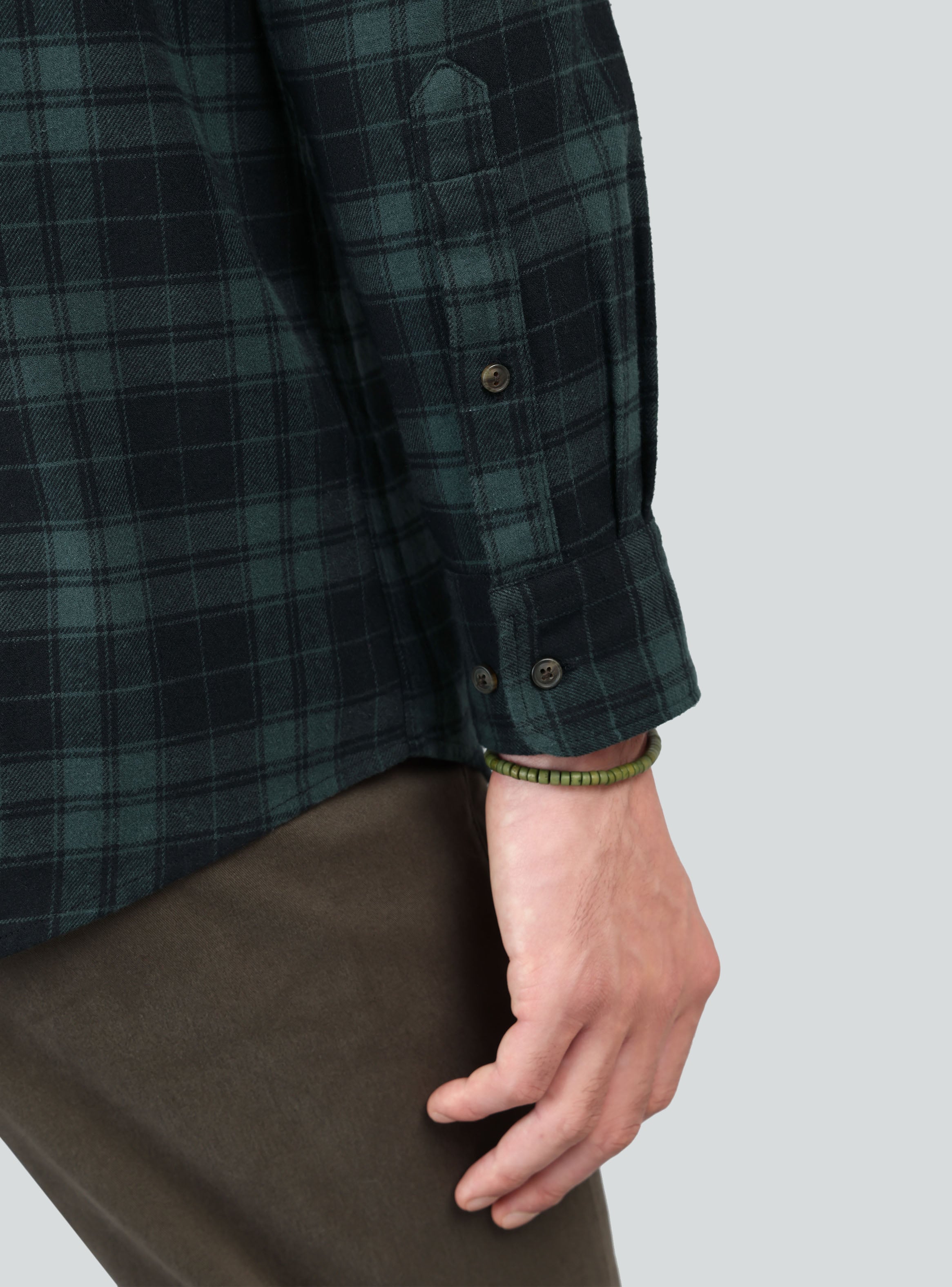 CAMISA ESCOCESA REGULAR FIT VERDE ARROW - 6