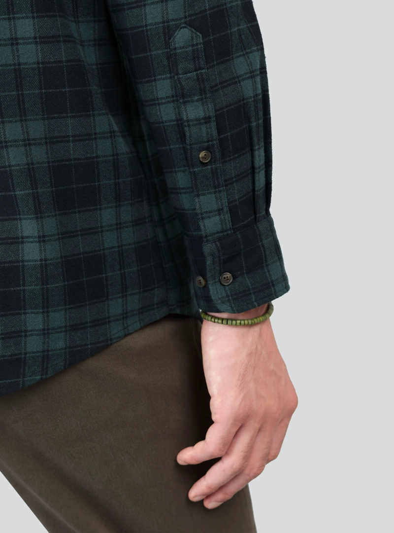 CAMISA ESCOCESA REGULAR FIT VERDE ARROW - 6