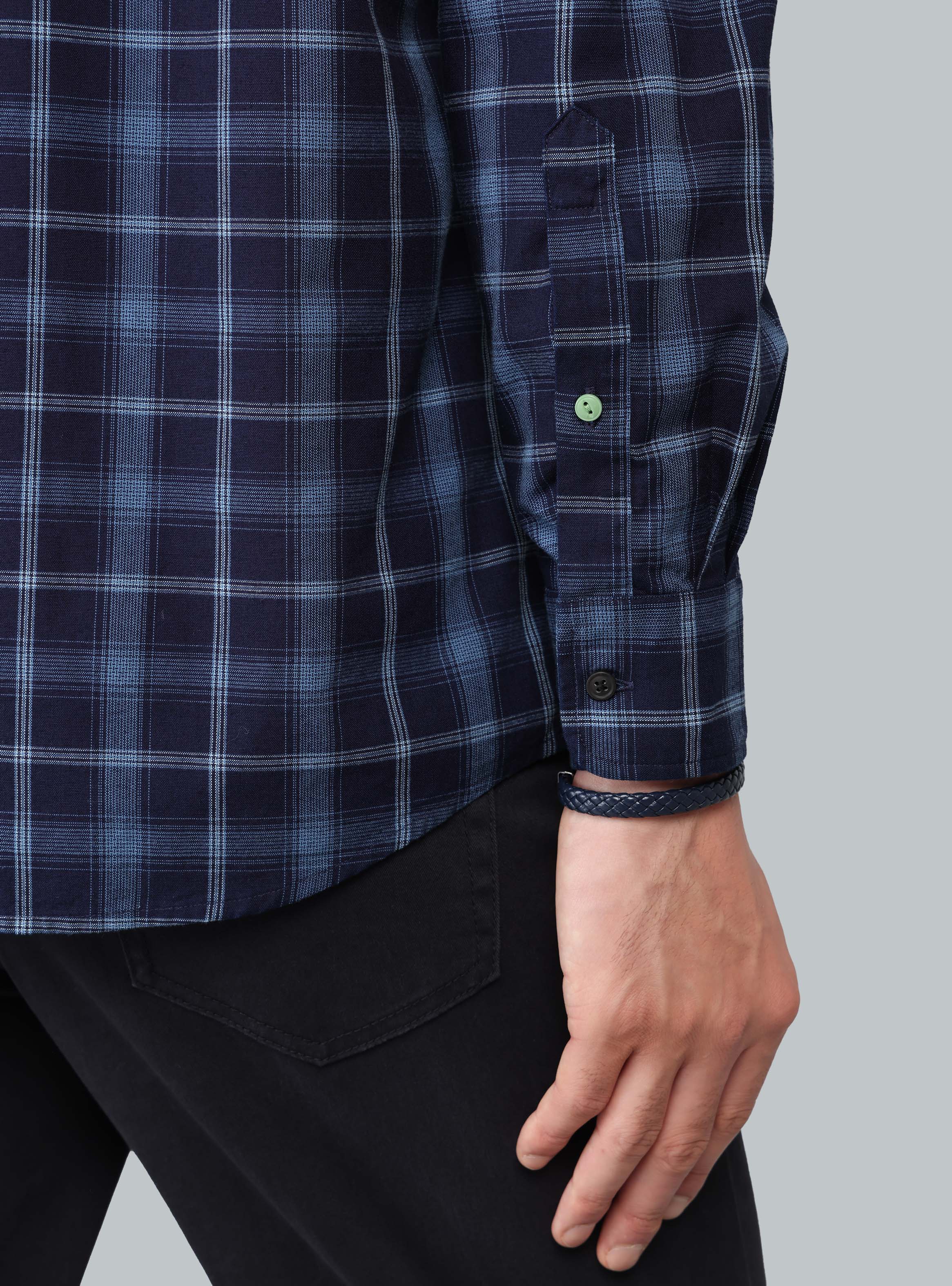 CAMISA A CUADROS REGULAR FIT AZUL ARROW - 6
