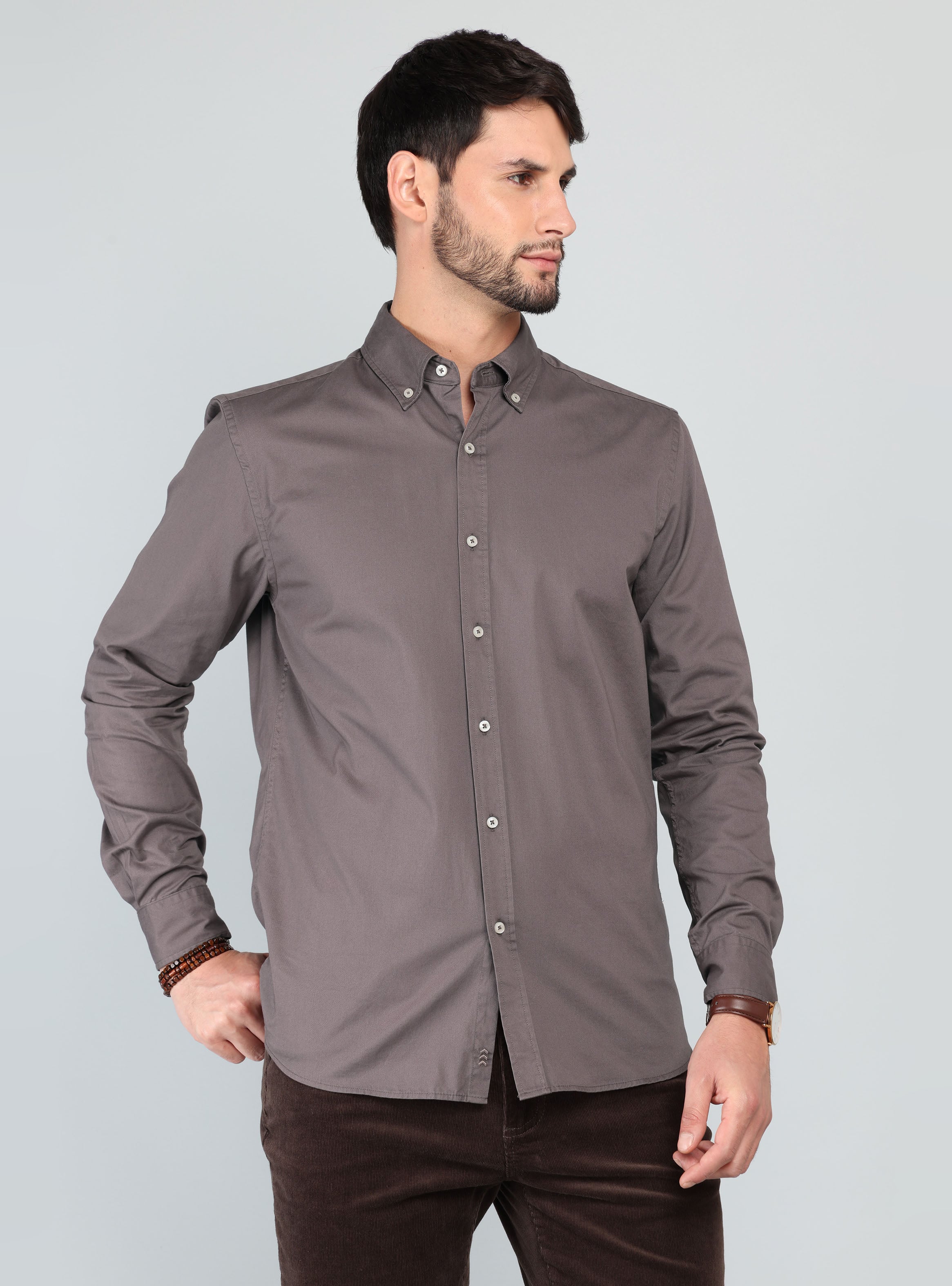 CAMISA LISA REGULAR FIT BURDEO ARROW - 1