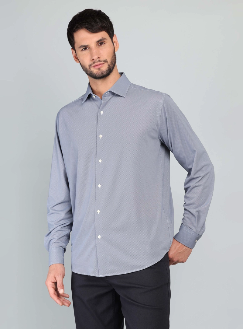 CAMISA ULTRA SPANDEX REGULAR FIT AZUL MARINO ARROW - 1