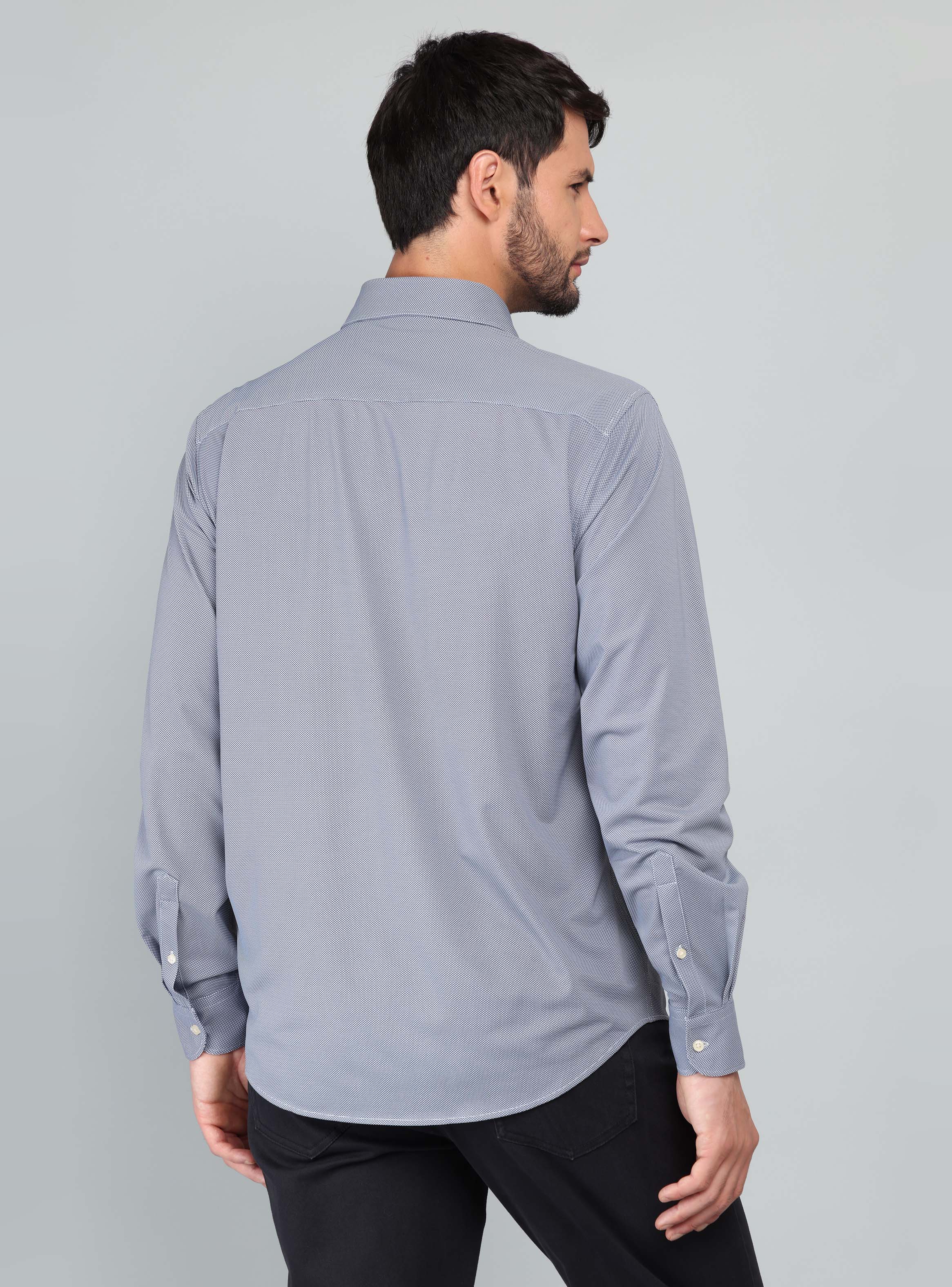 CAMISA ULTRA SPANDEX REGULAR FIT AZUL MARINO ARROW - 2