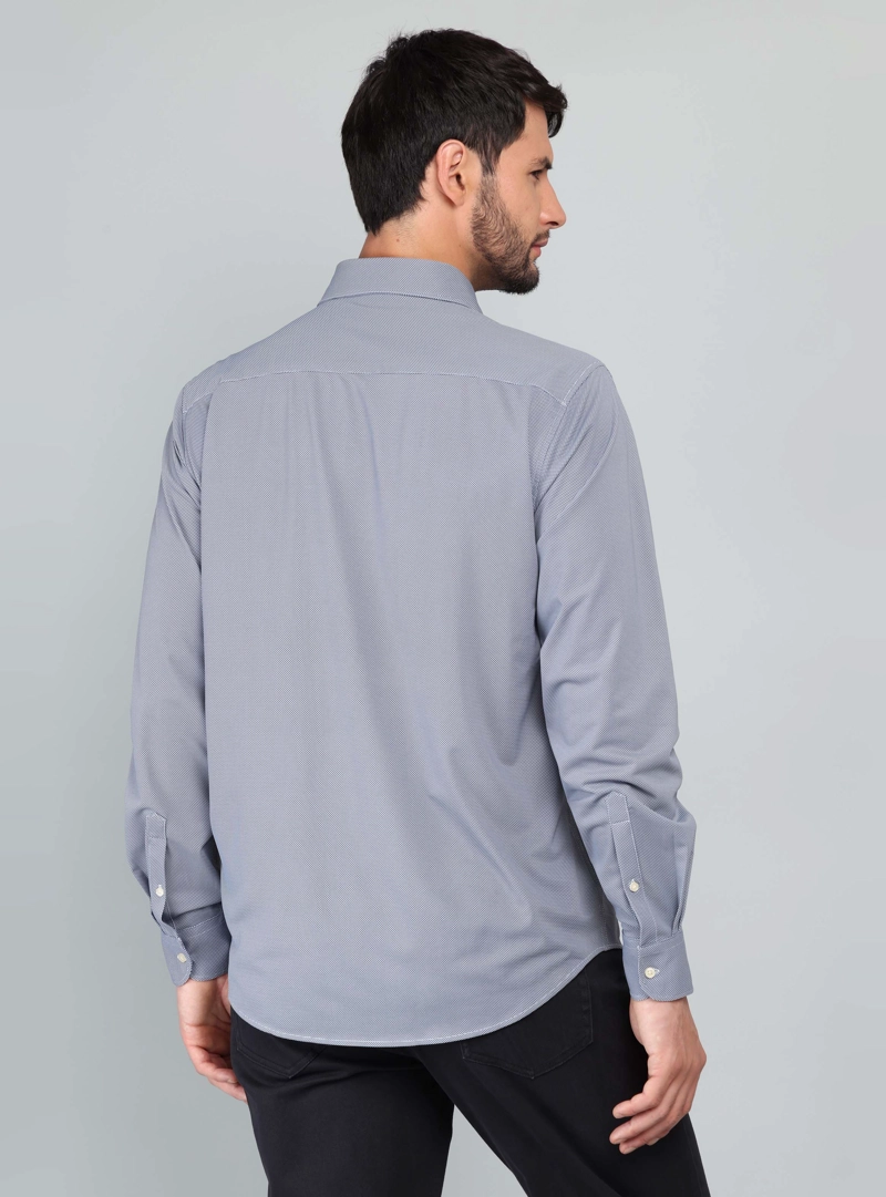 CAMISA ULTRA SPANDEX REGULAR FIT AZUL MARINO ARROW - 2