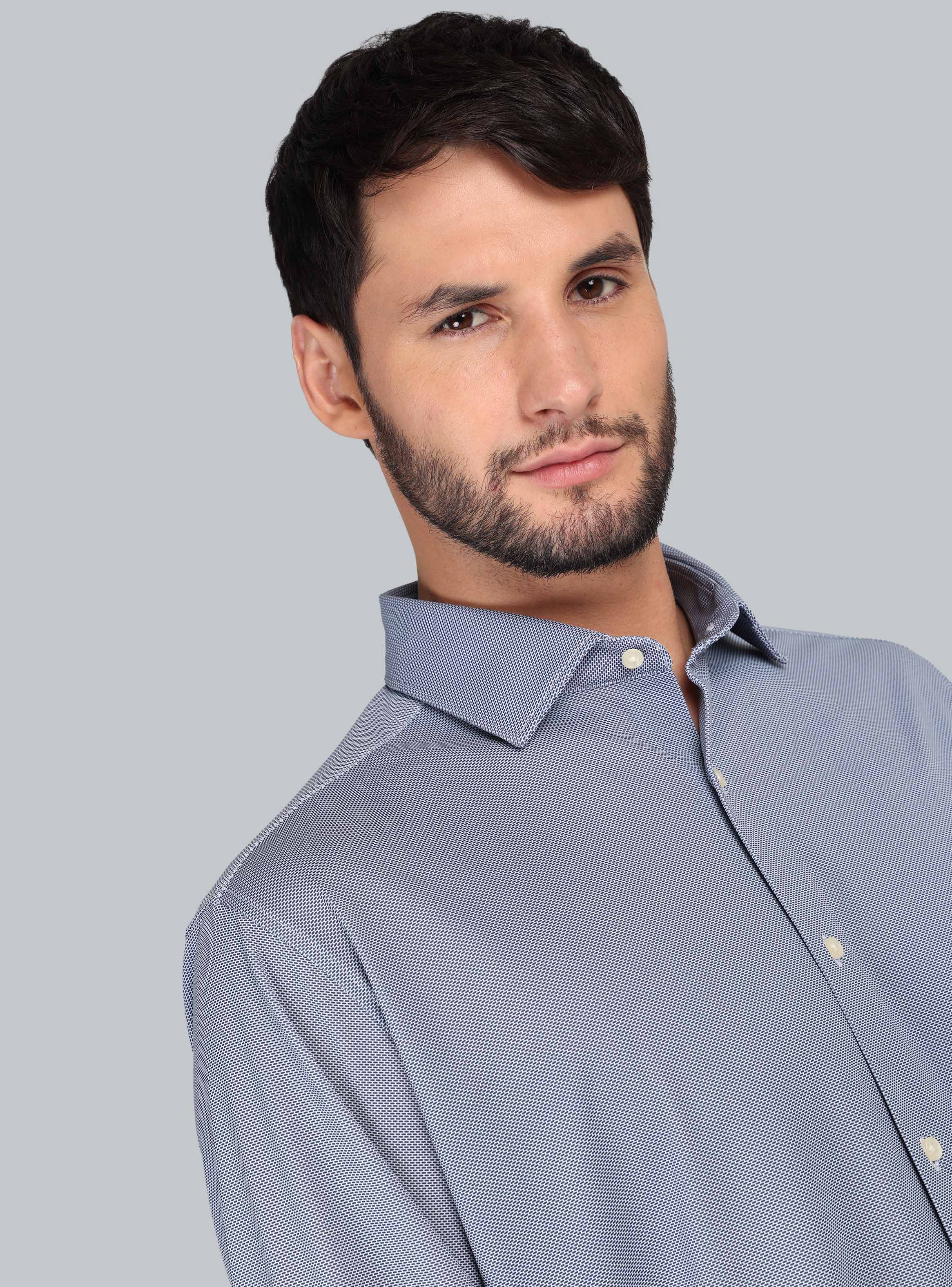 CAMISA ULTRA SPANDEX REGULAR FIT AZUL MARINO ARROW - 3