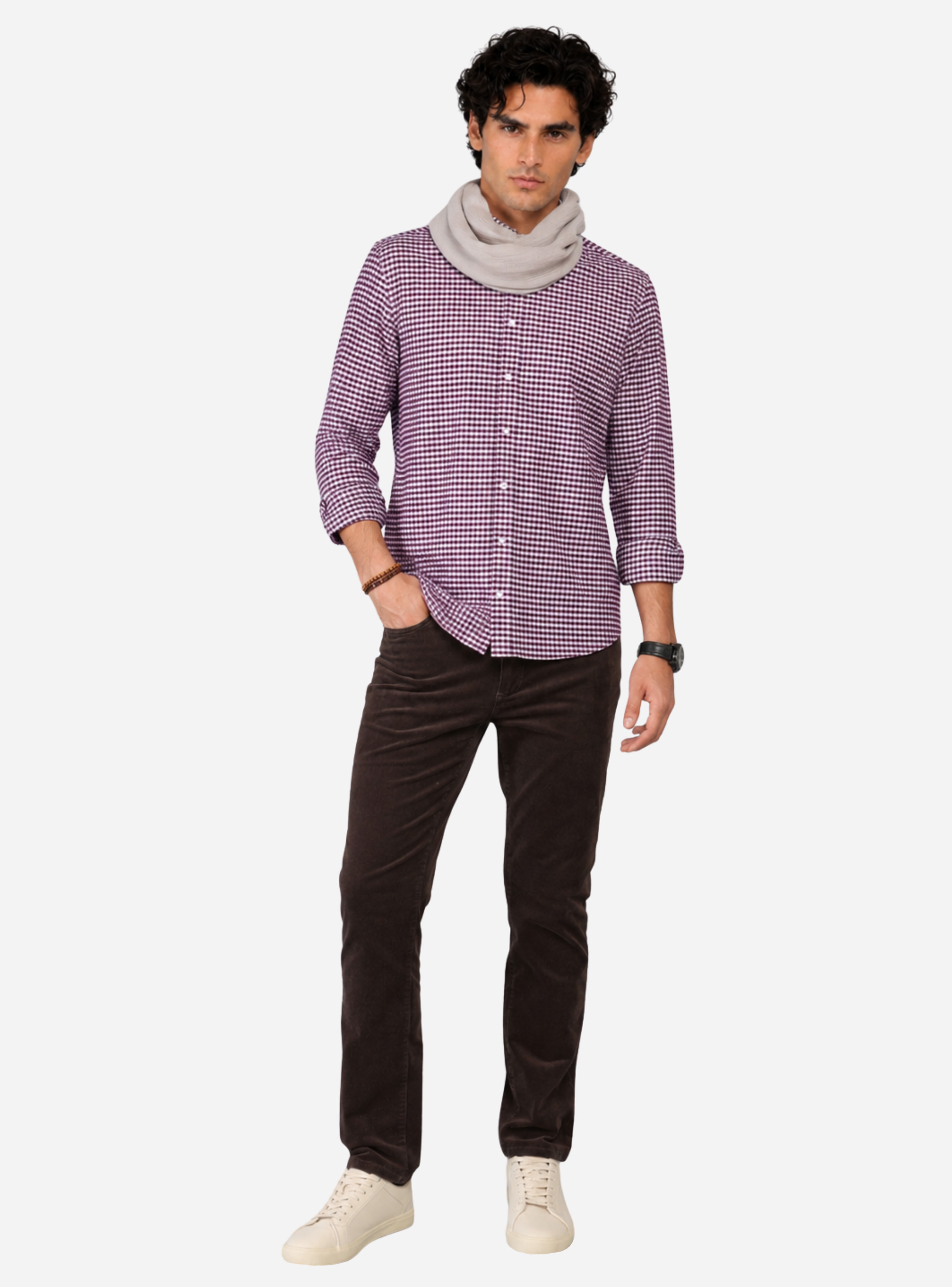 CAMISA OXFORD SPANDEX REGULAR FIT BURDEO ARROW - 4