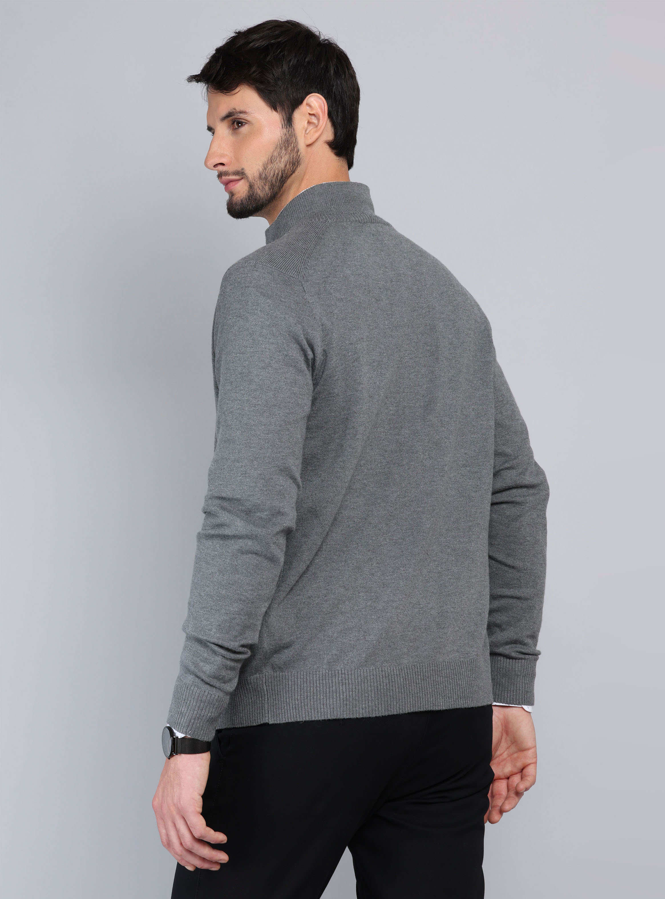 SWEATER CUELLO ALTO REGULAR FIT GRIS ARROW - 2