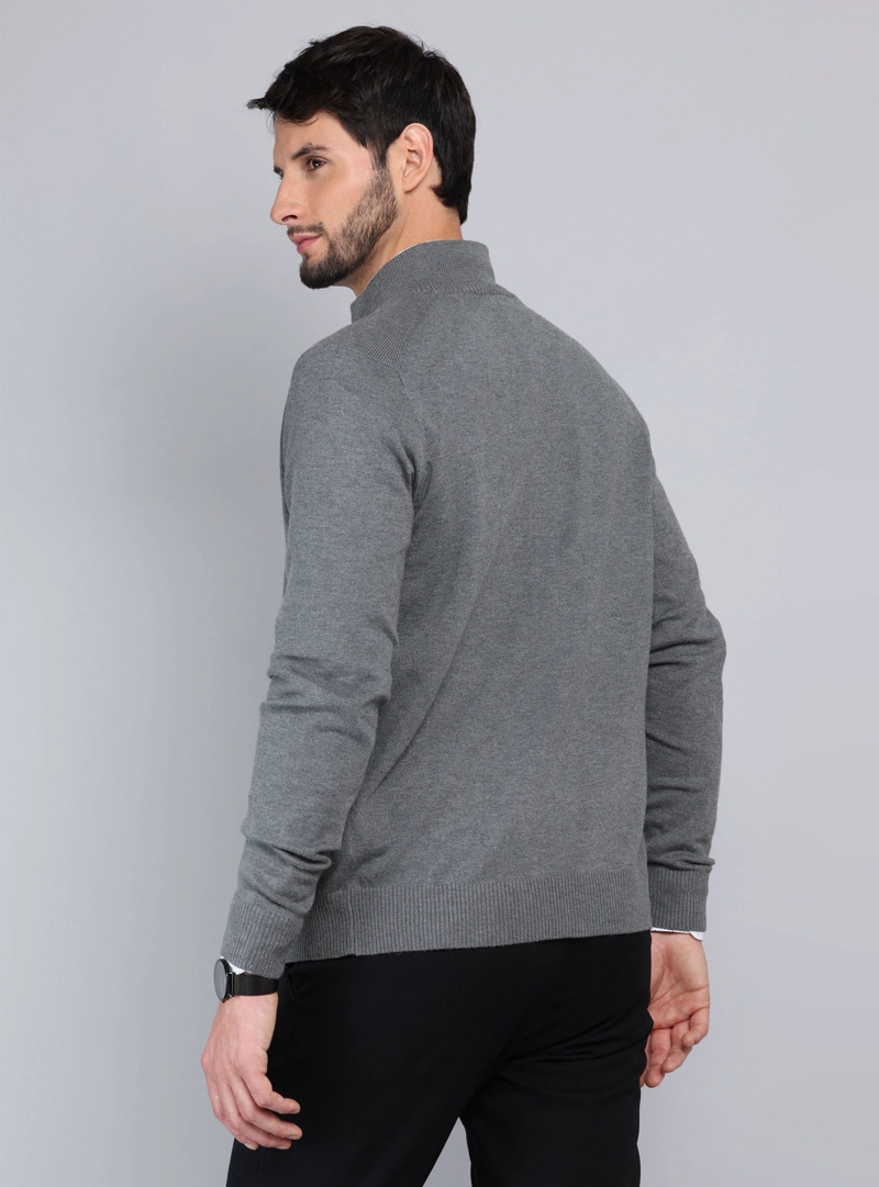 SWEATER CUELLO ALTO REGULAR FIT GRIS ARROW - 2
