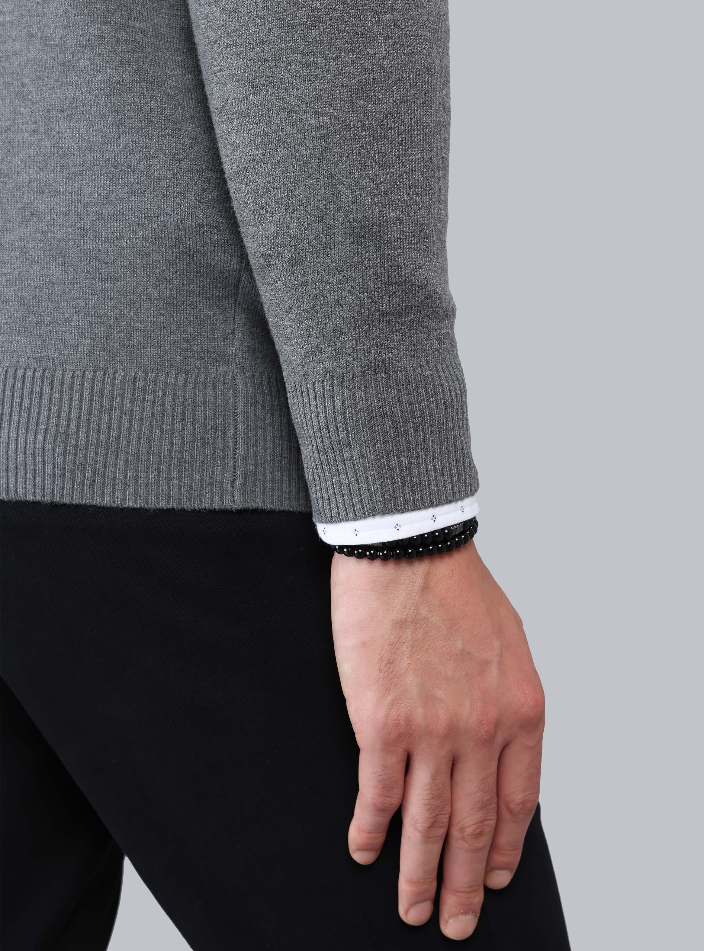 SWEATER CUELLO ALTO REGULAR FIT GRIS ARROW - 5