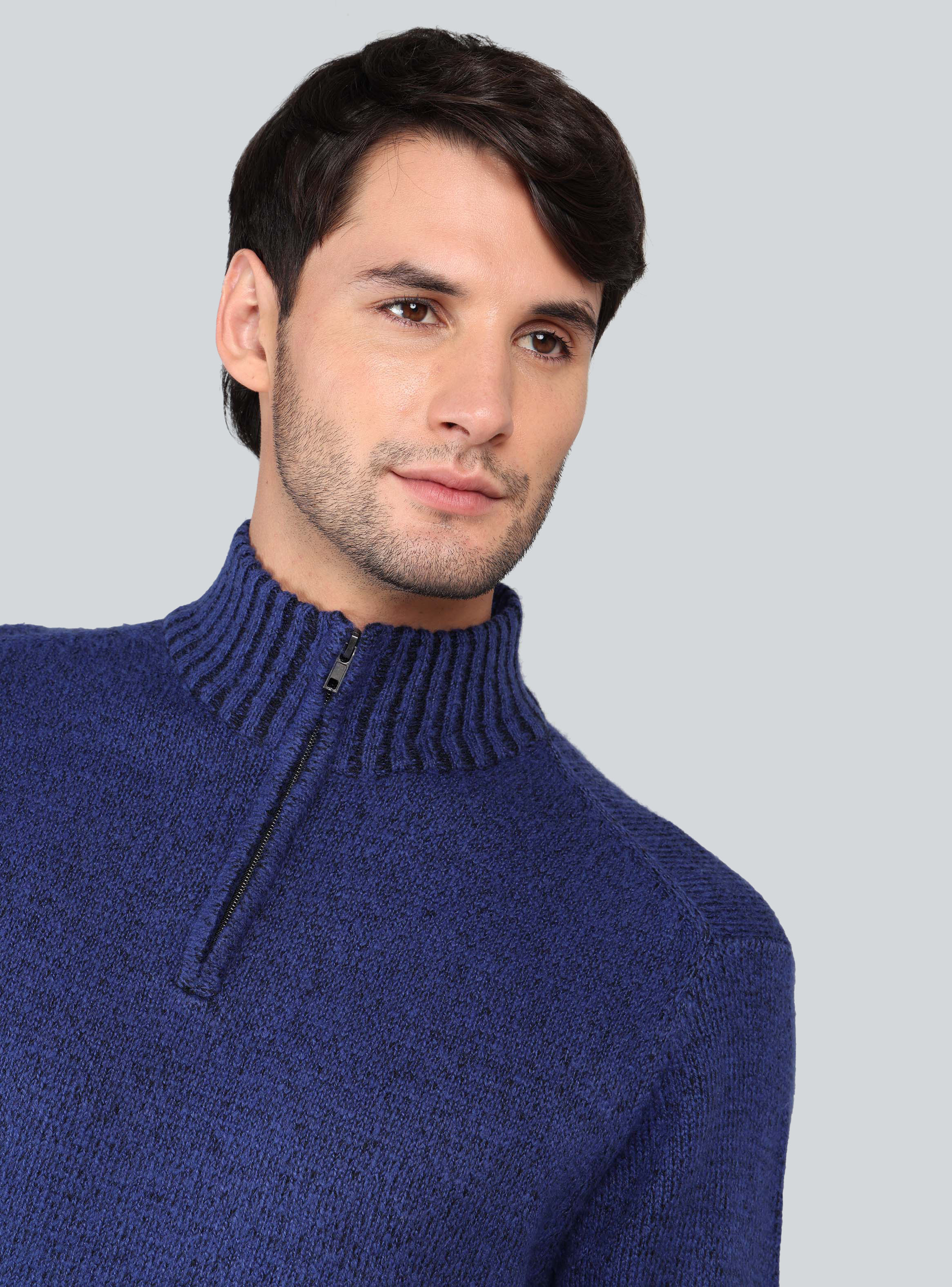 SWEATER CUELLO ALTO REGULAR FIT AZUL ARROW - 3
