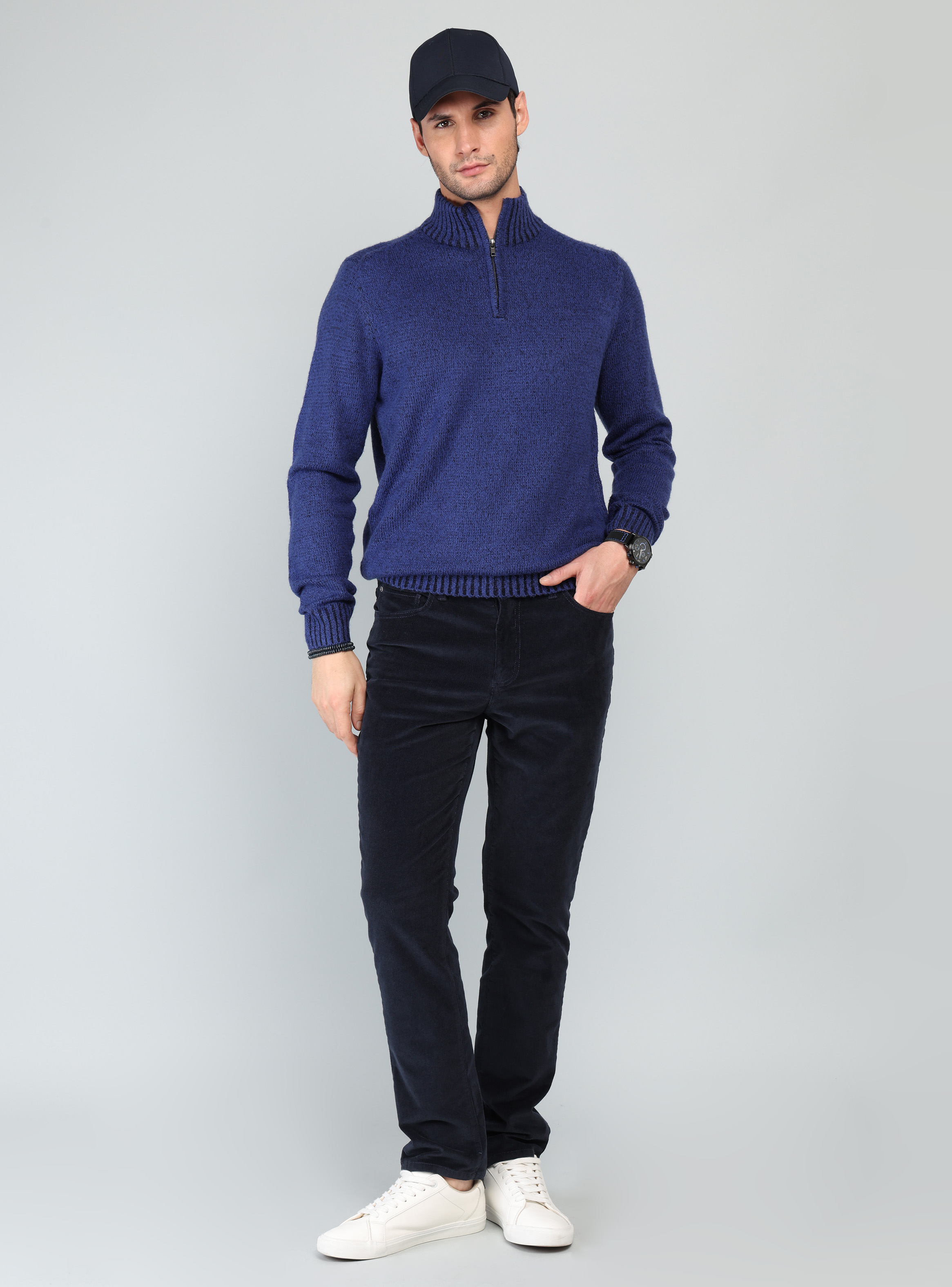 SWEATER CUELLO ALTO REGULAR FIT AZUL ARROW - 4