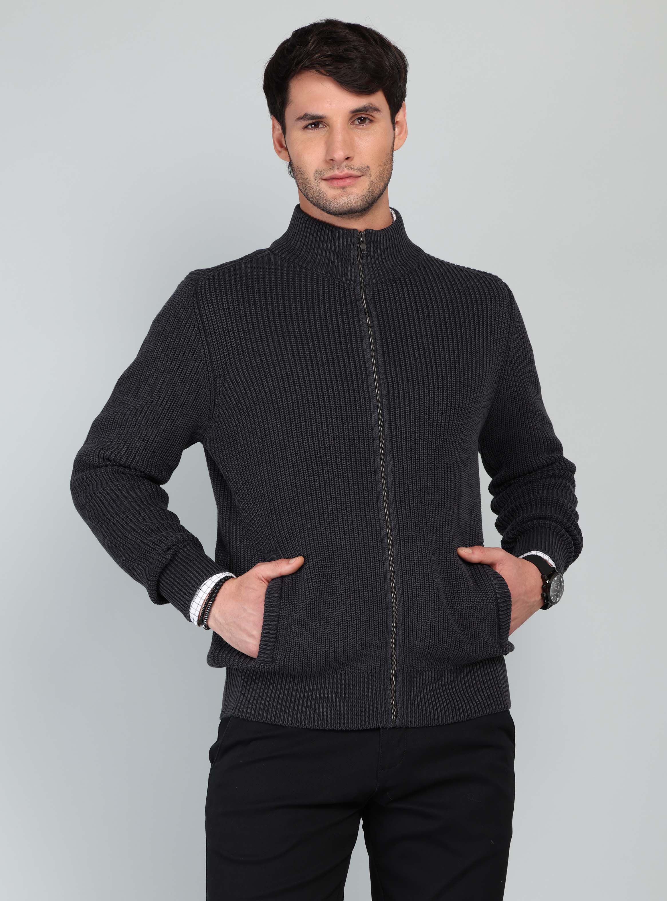 SWEATER STONE WASH REGULAR FIT AZUL OSCURO ARROW - 1