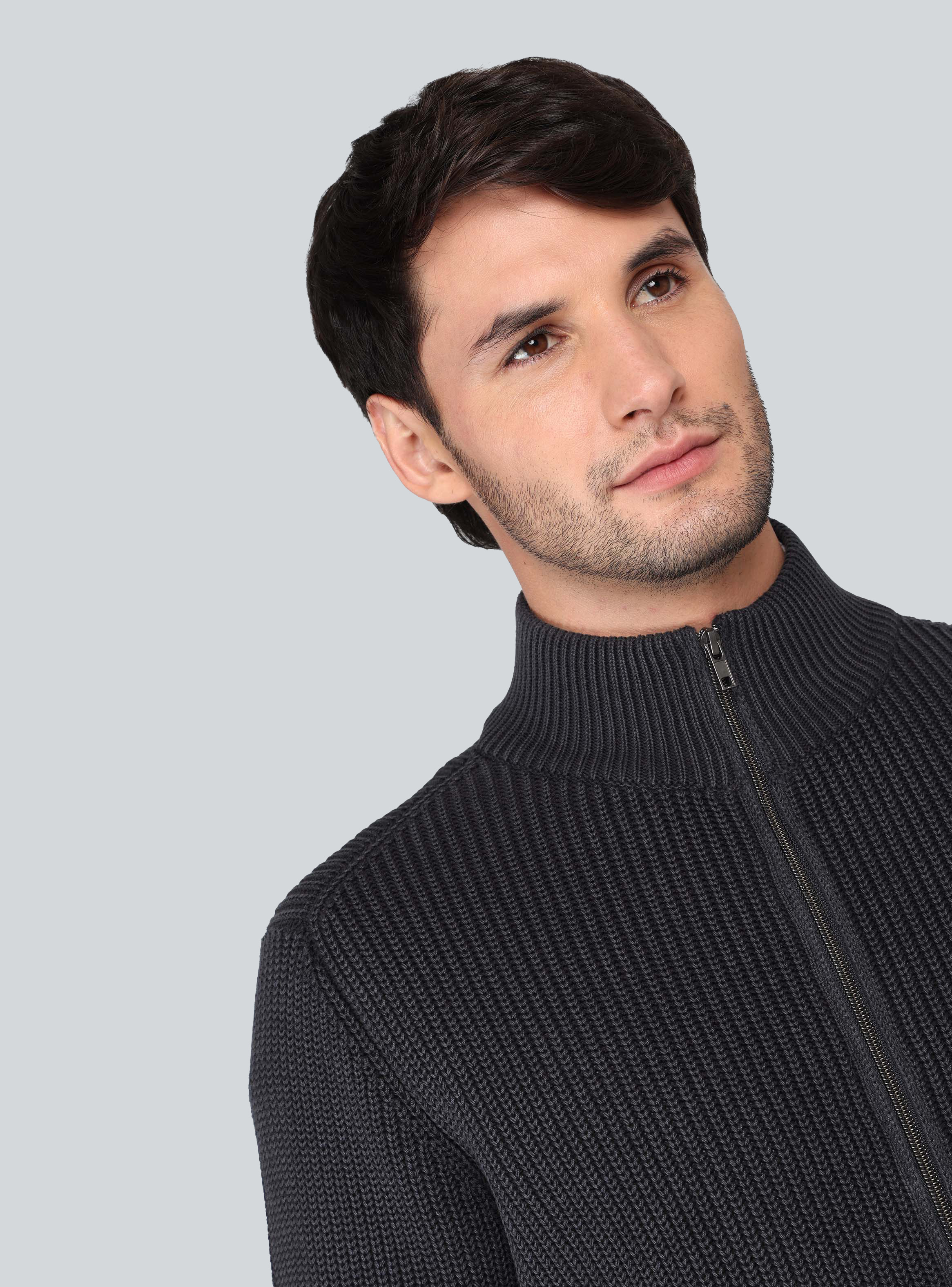 SWEATER STONE WASH REGULAR FIT AZUL OSCURO ARROW - 3