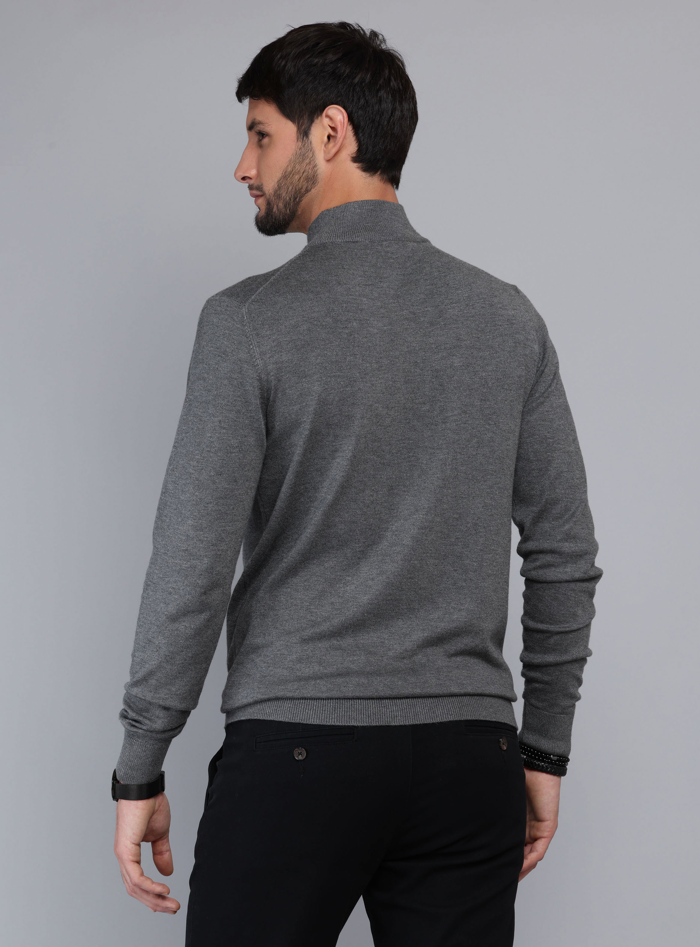 SWEATER CUELLO ALTO REGULAR FIT GRIS ARROW - 2