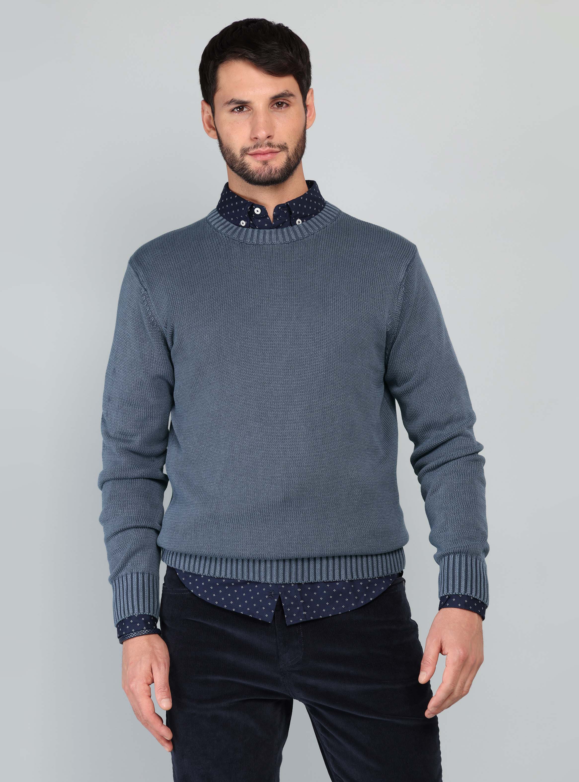 SWEATER STONE WASH REGULAR FIT DENIM ARROW - 1