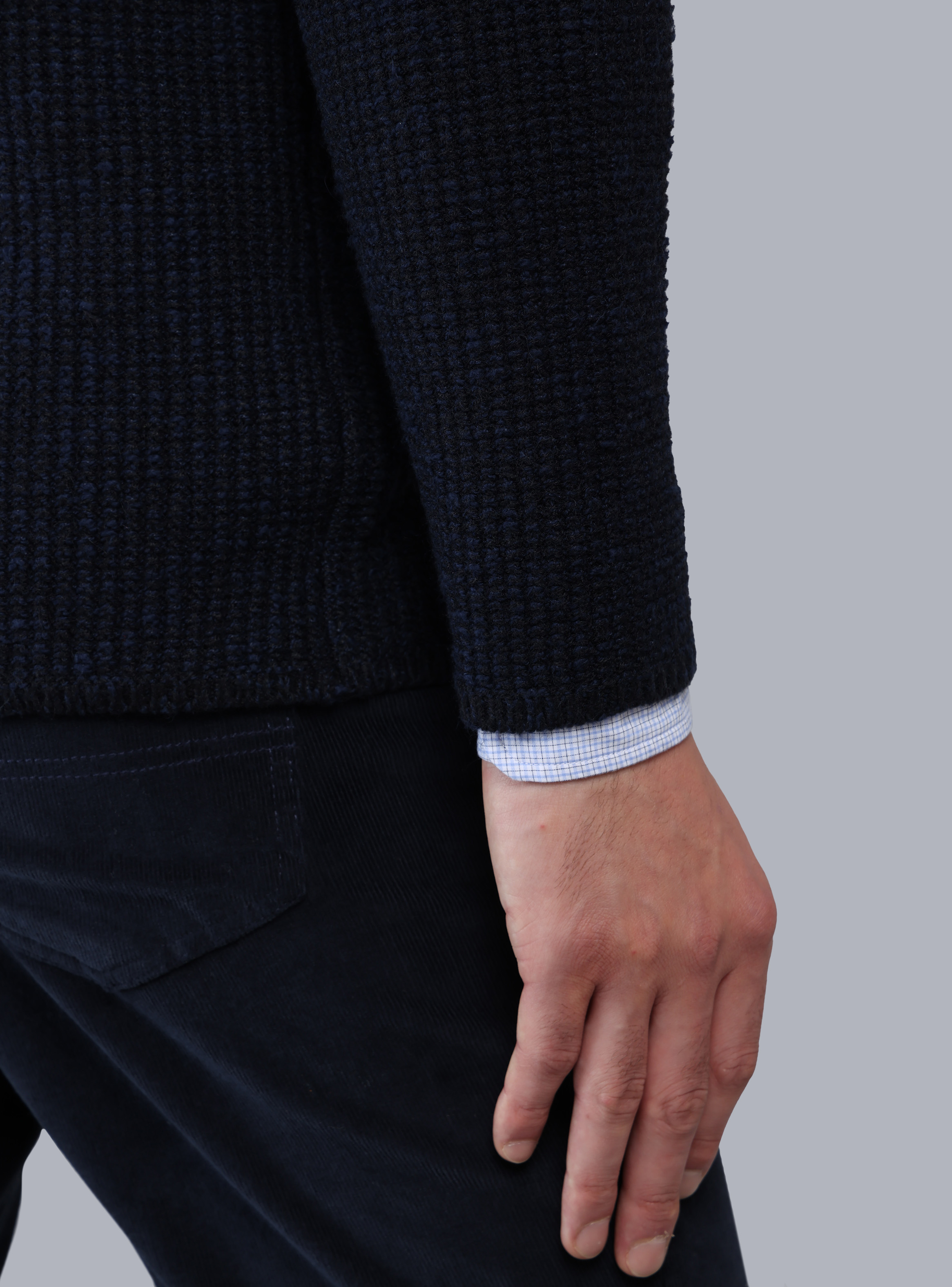 CARDIGAN TEXTURADO REGULAR FIT AZUL MARINO ARROW - 5