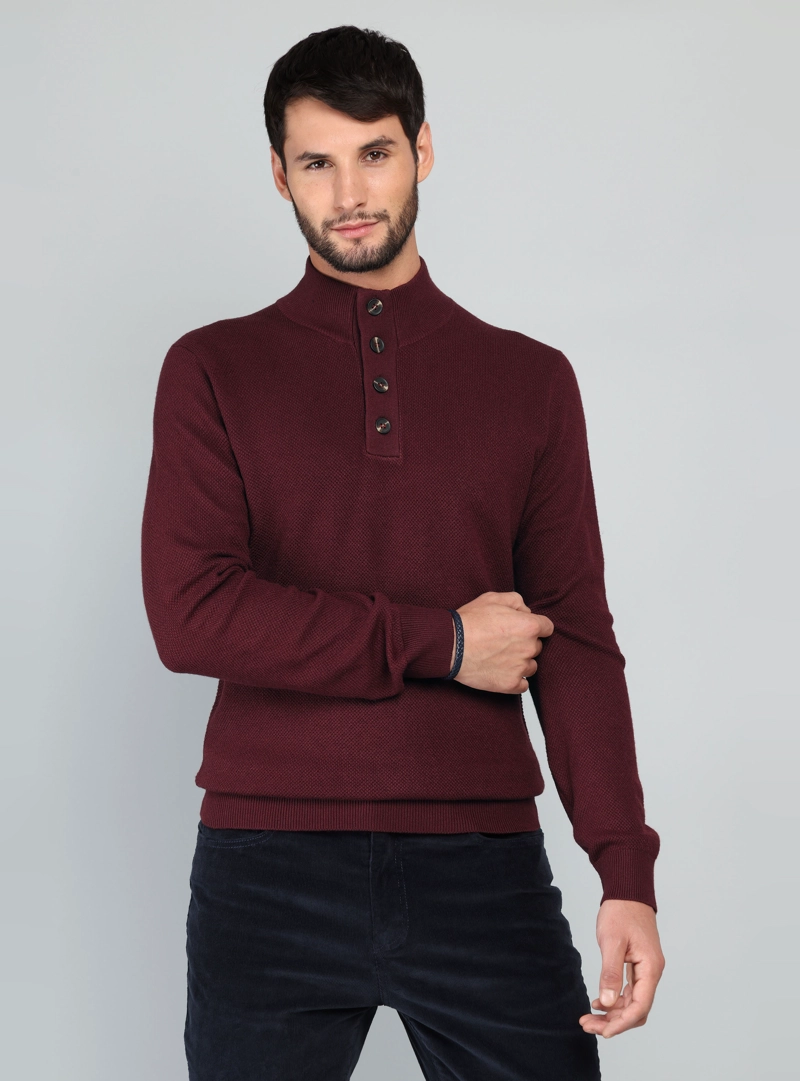 SWEATER CUELLO ALTO REGULAR FIT BURDEO ARROW - 1