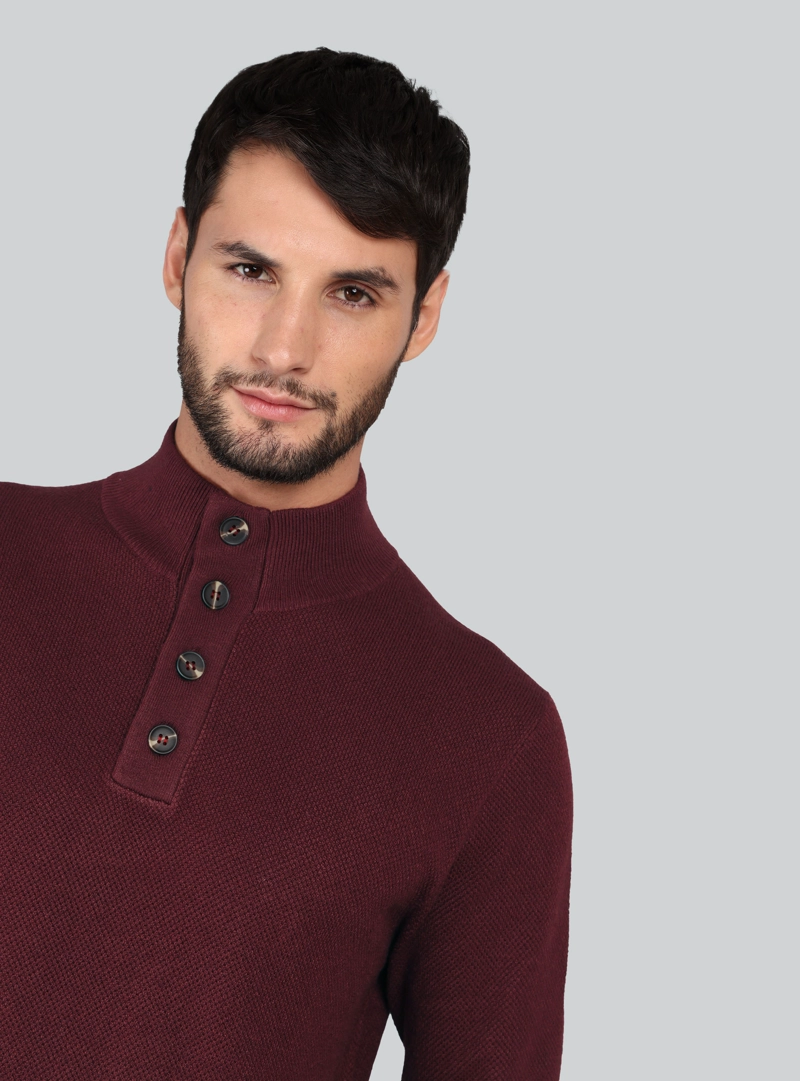 SWEATER CUELLO ALTO REGULAR FIT BURDEO ARROW - 3