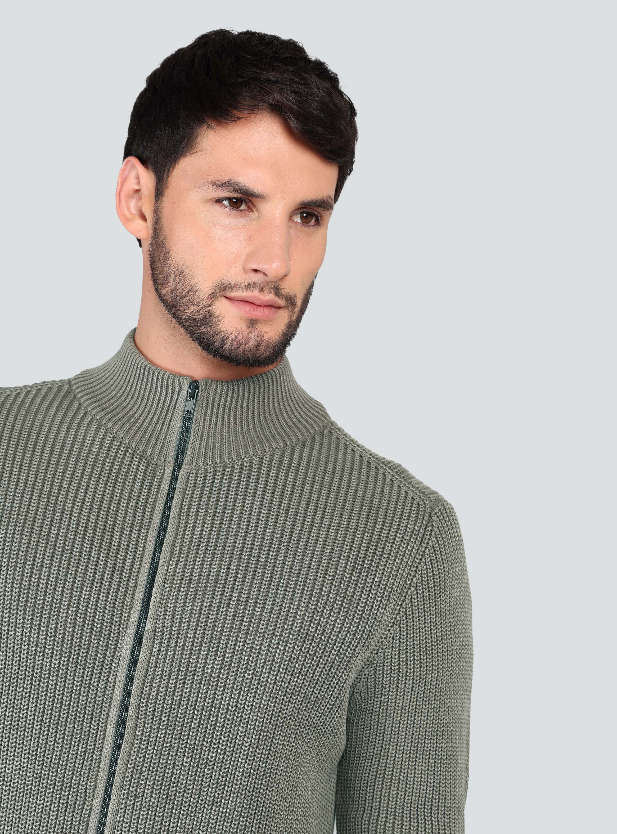 SWEATER STONE WASH REGULAR FIT VERDE ARROW - 3