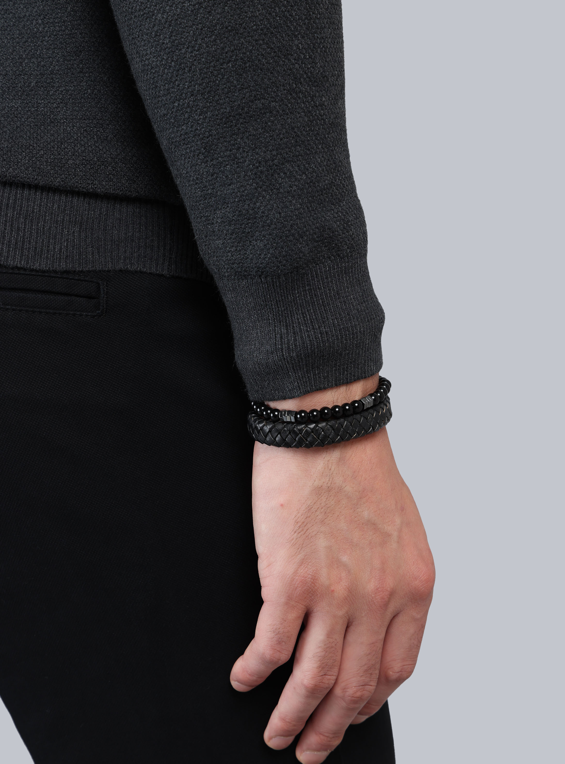 SWEATER CUELLO ALTO REGULAR FIT GRIS OSCURO ARROW - 5