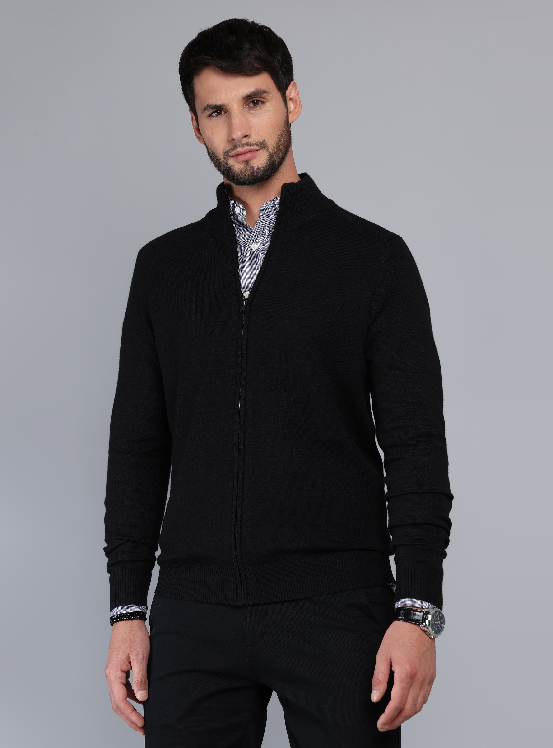 SWEATER CUELLO ALTO REGULAR FIT NEGRO ARROW - 7