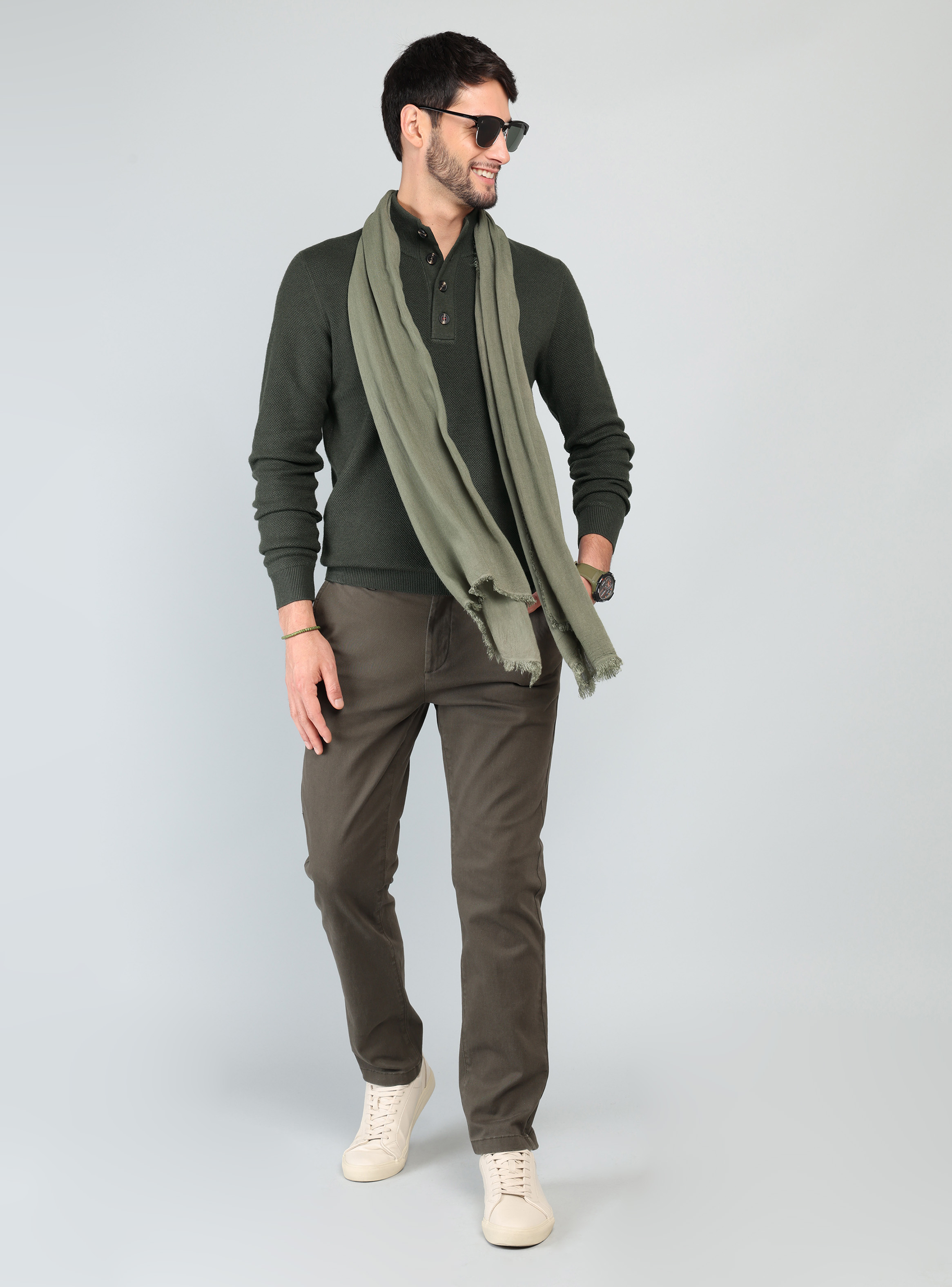 SWEATER CUELLO ALTO REGULAR FIT VERDE ARROW - 4