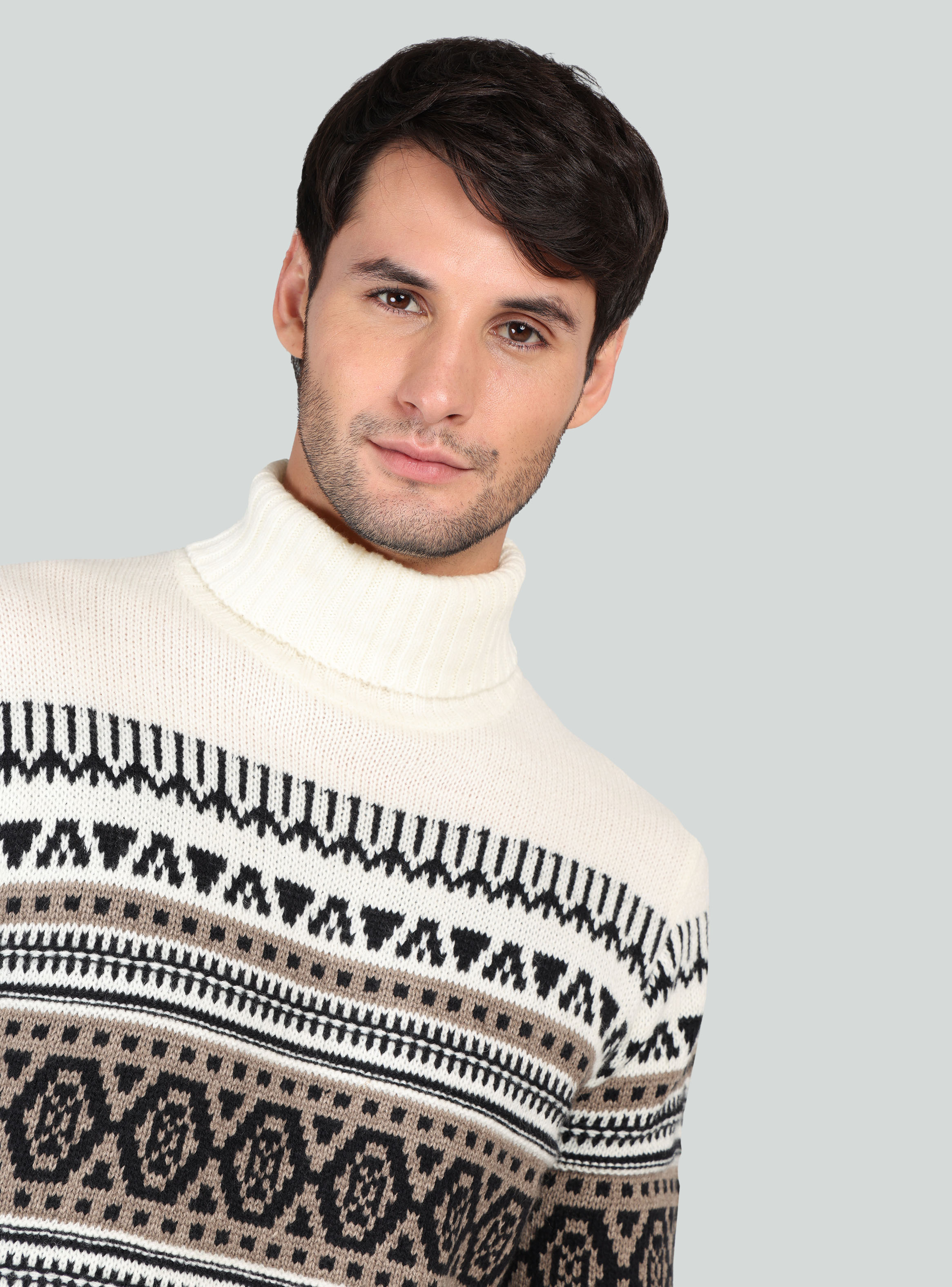 SWEATER CUELLO ALTO REGULAR FIT CRUDO ARROW - 3