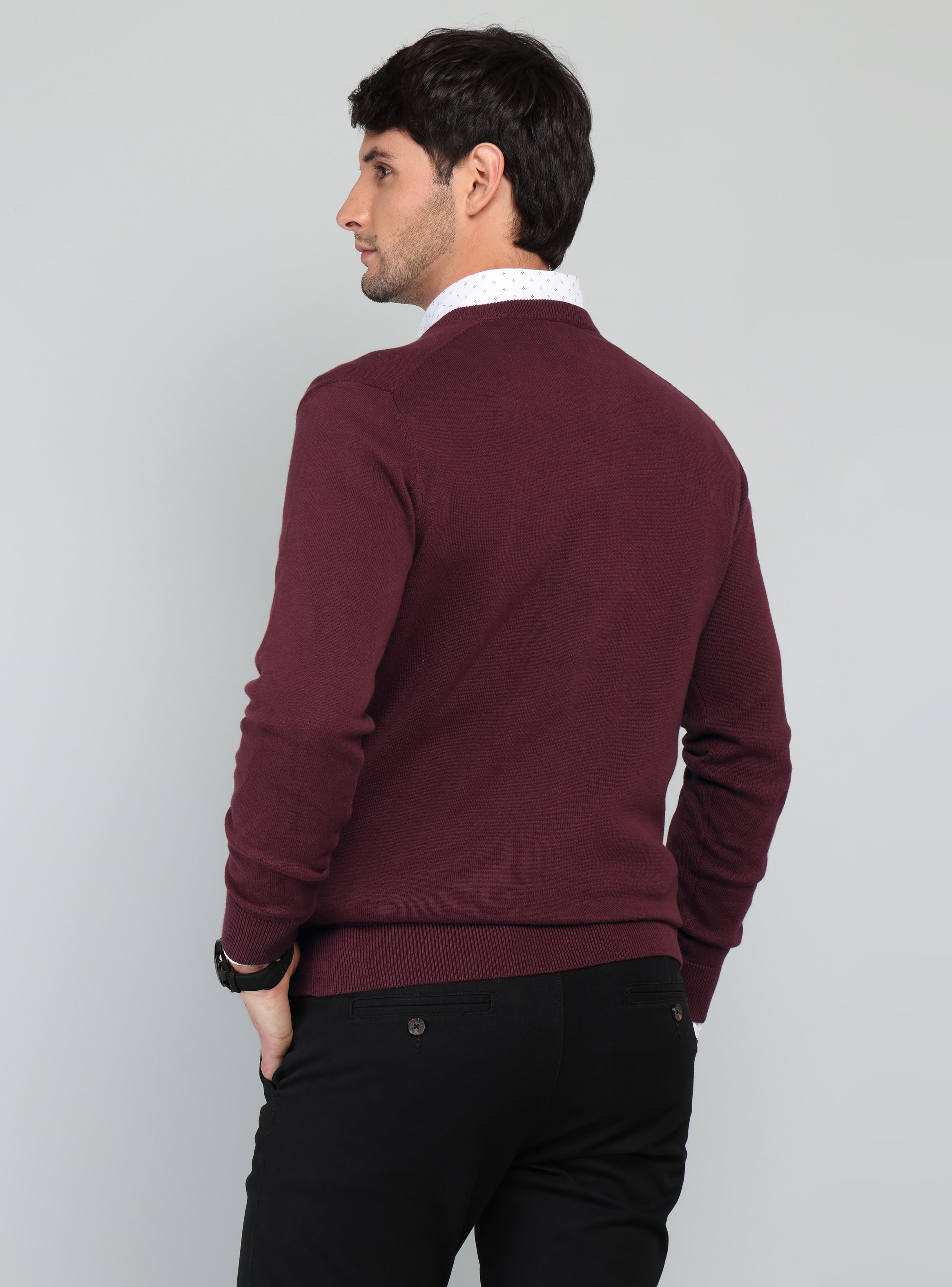 SWEATER CUELLO V REGULAR FIT BURDEO ARROW - 2