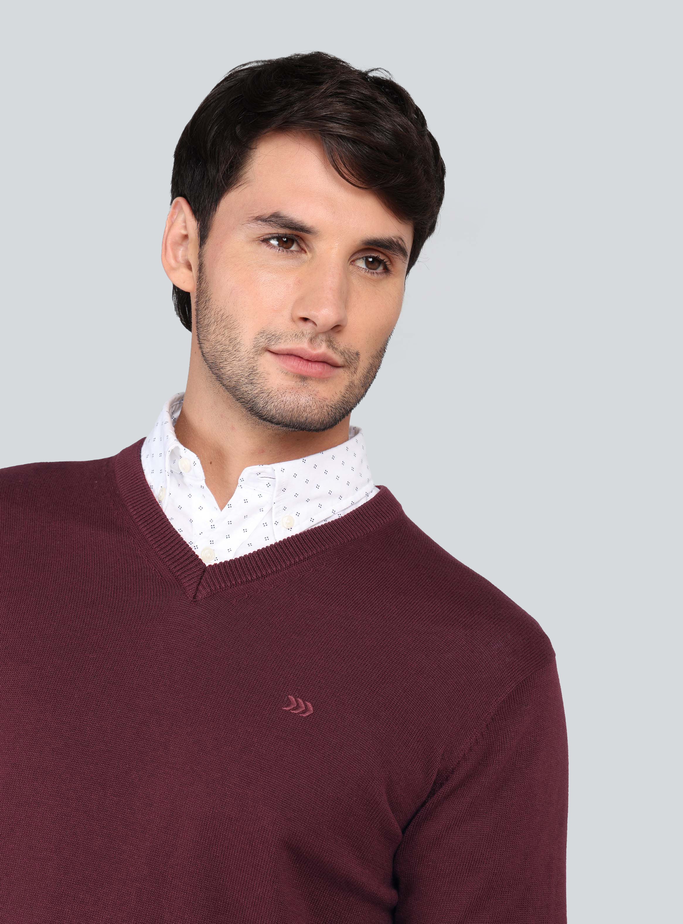 SWEATER CUELLO V REGULAR FIT BURDEO ARROW - 3