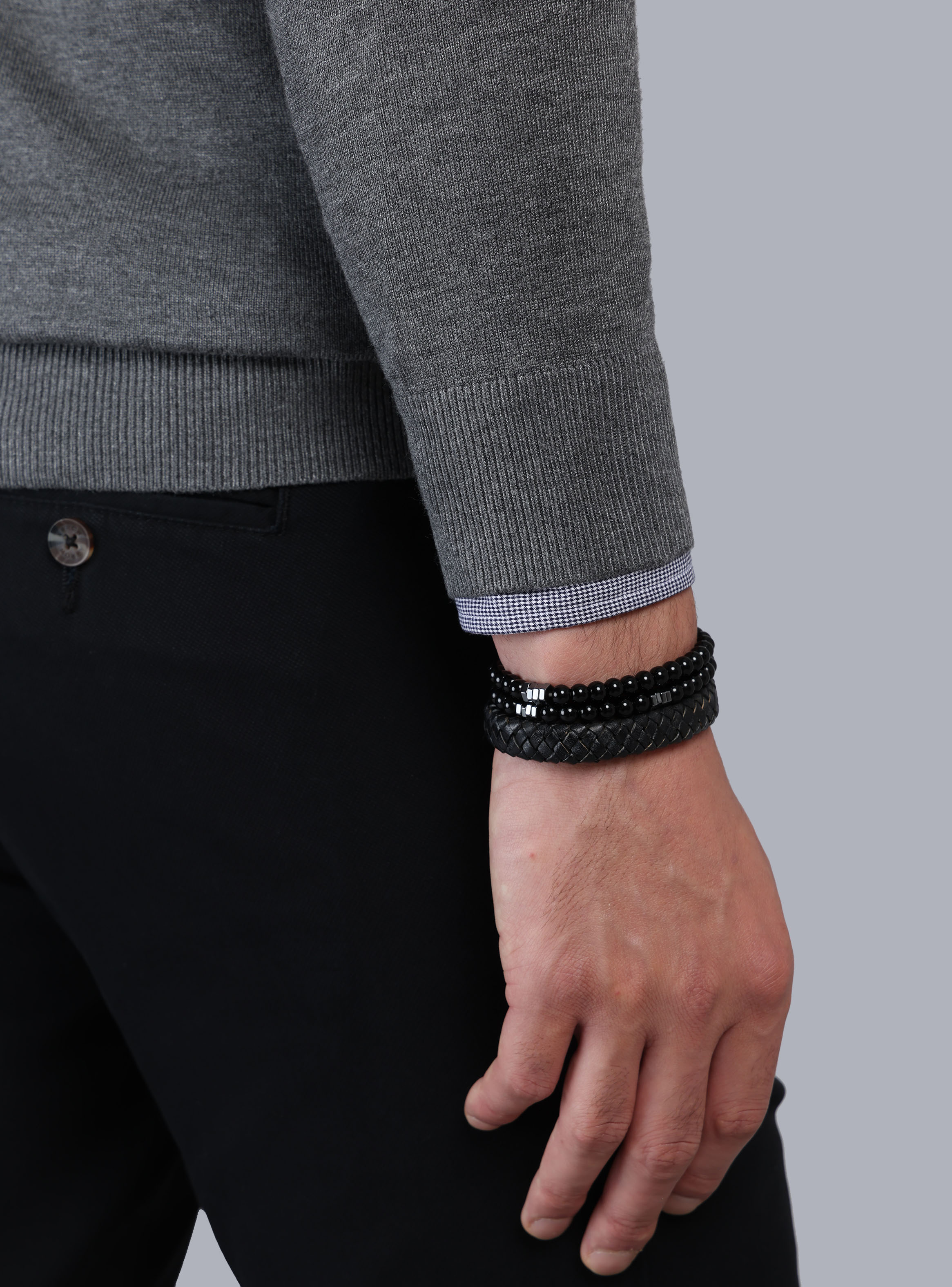 SWEATER CUELLO REDONDO REGULAR FIT GRIS ARROW - 5