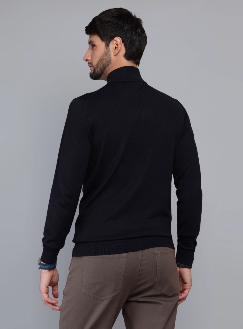 SWEATER CUELLO ALTO REGULAR FIT AZUL MARINO ARROW - 2