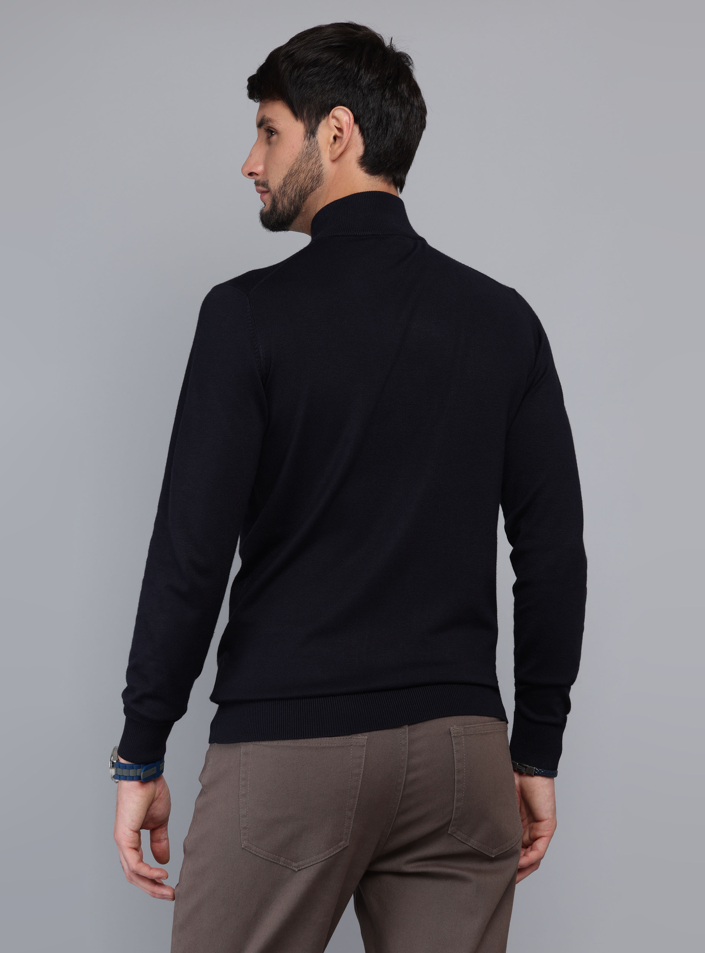 SWEATER CUELLO ALTO REGULAR FIT AZUL MARINO ARROW - 2