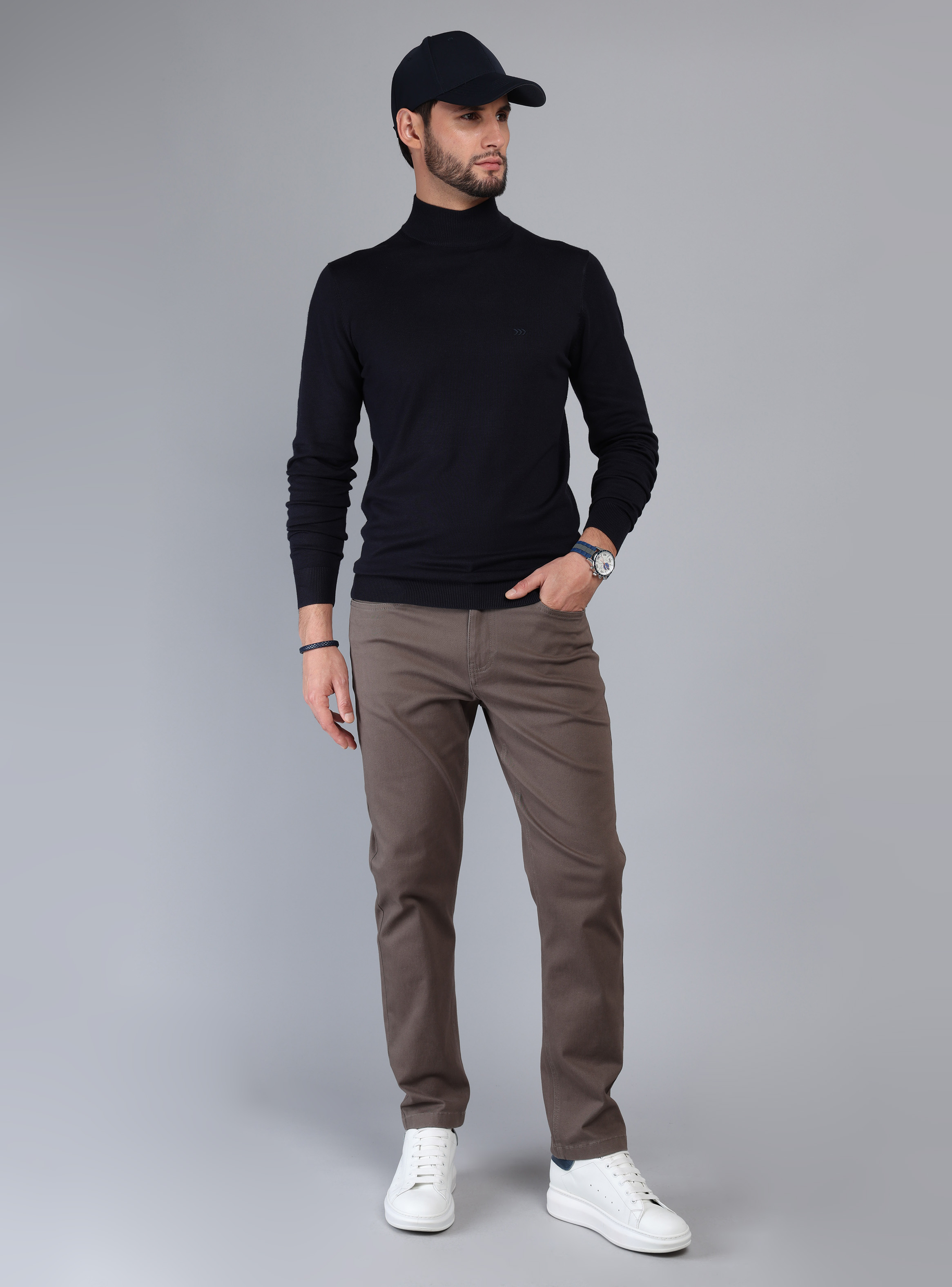 SWEATER CUELLO ALTO REGULAR FIT AZUL MARINO ARROW - 4