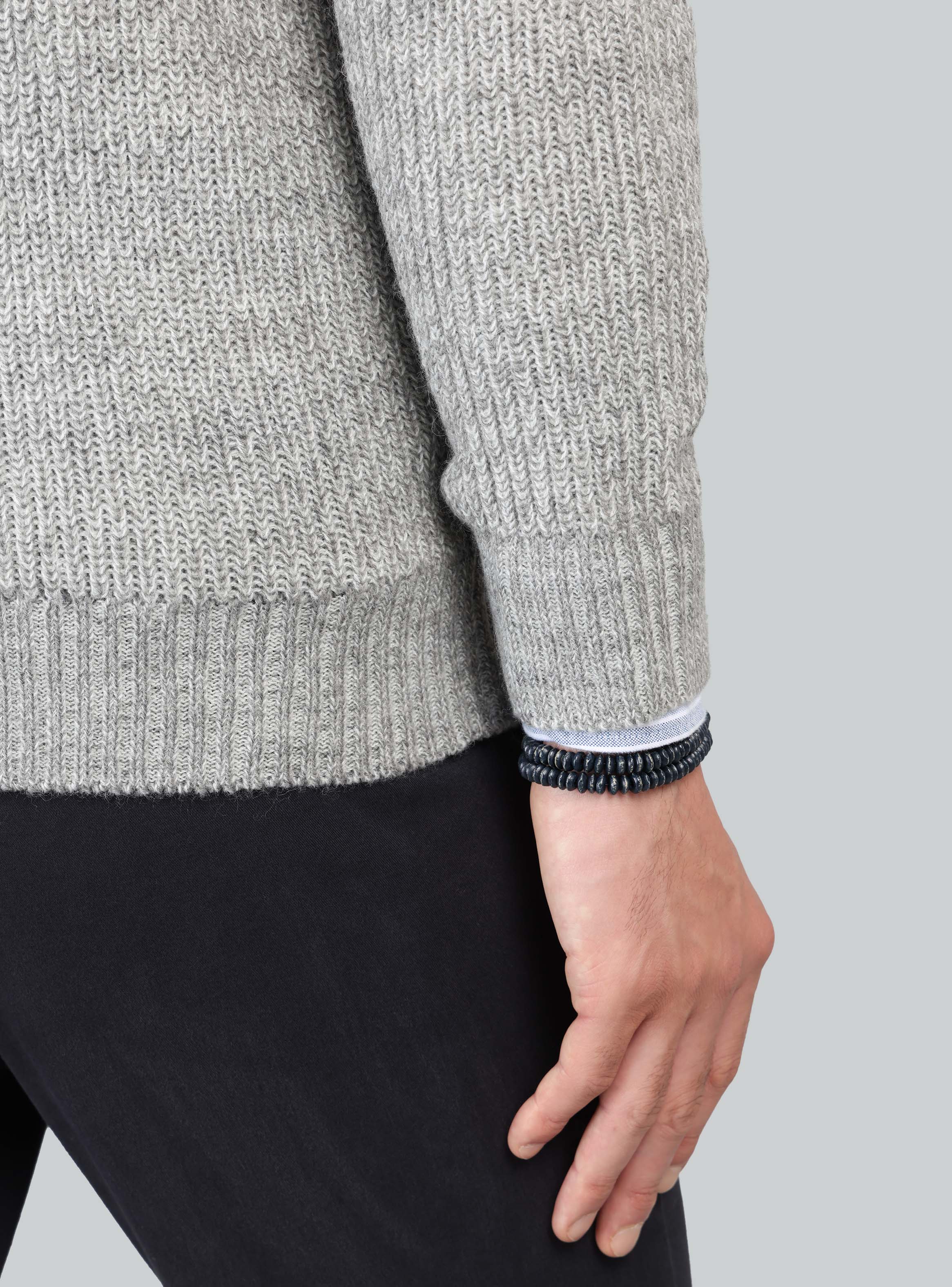 CARDIGAN CUELLO ALTO REGULAR FIT GRIS ARROW - 6