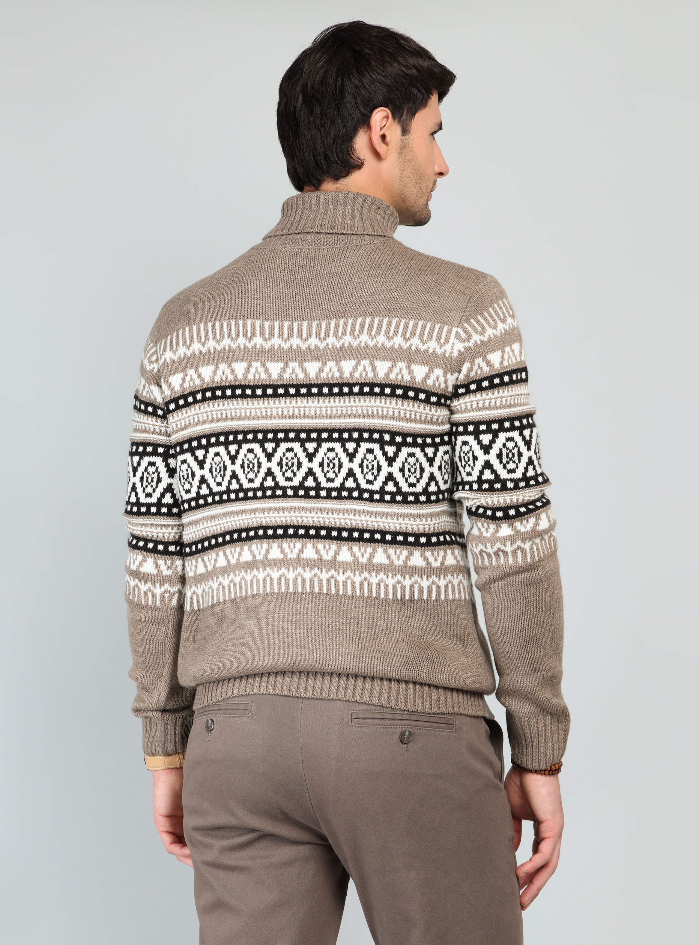 SWEATER CUELLO ALTO REGULAR FIT BEIGE ARROW - 2