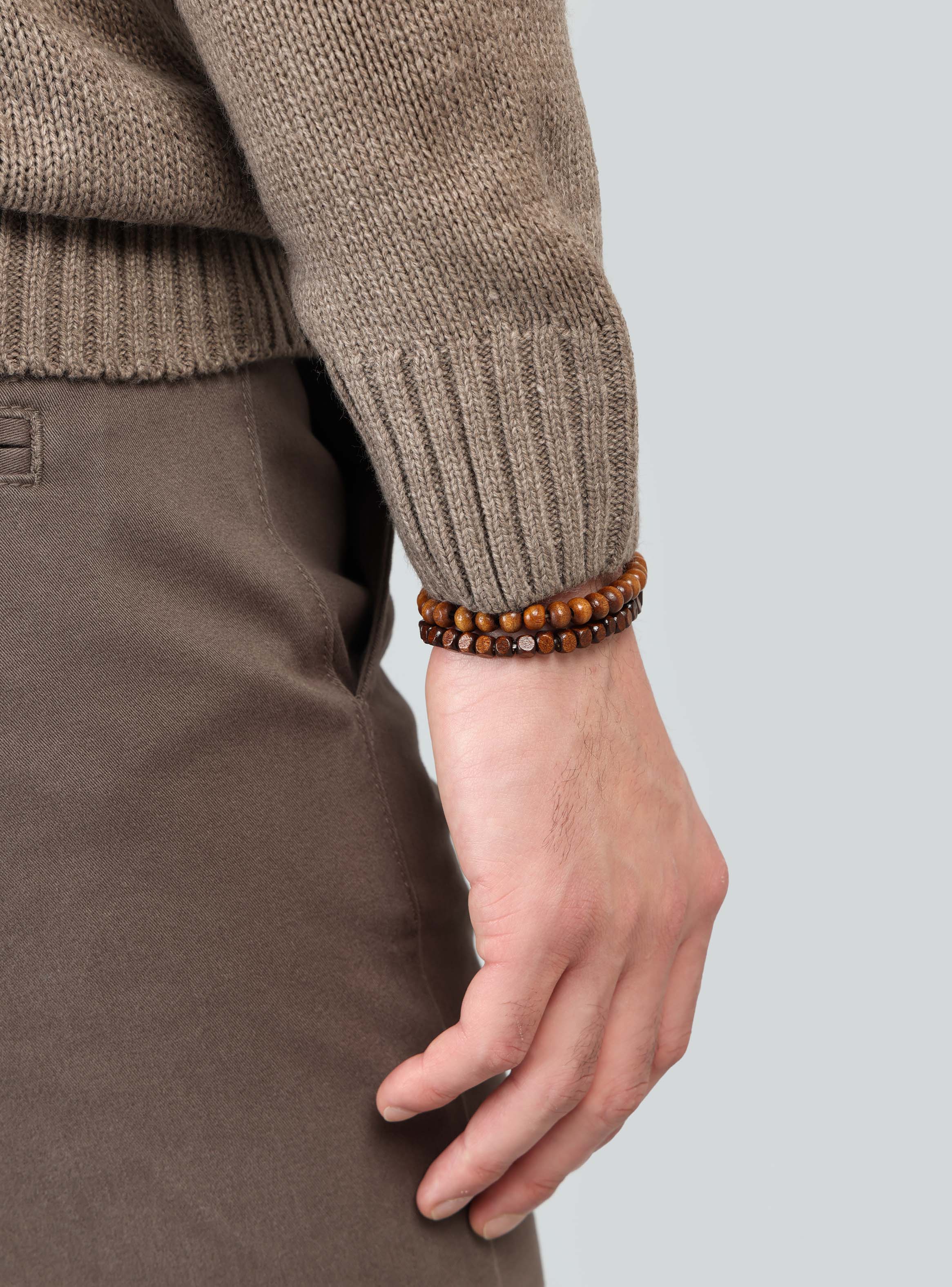 SWEATER CUELLO ALTO REGULAR FIT BEIGE ARROW - 5
