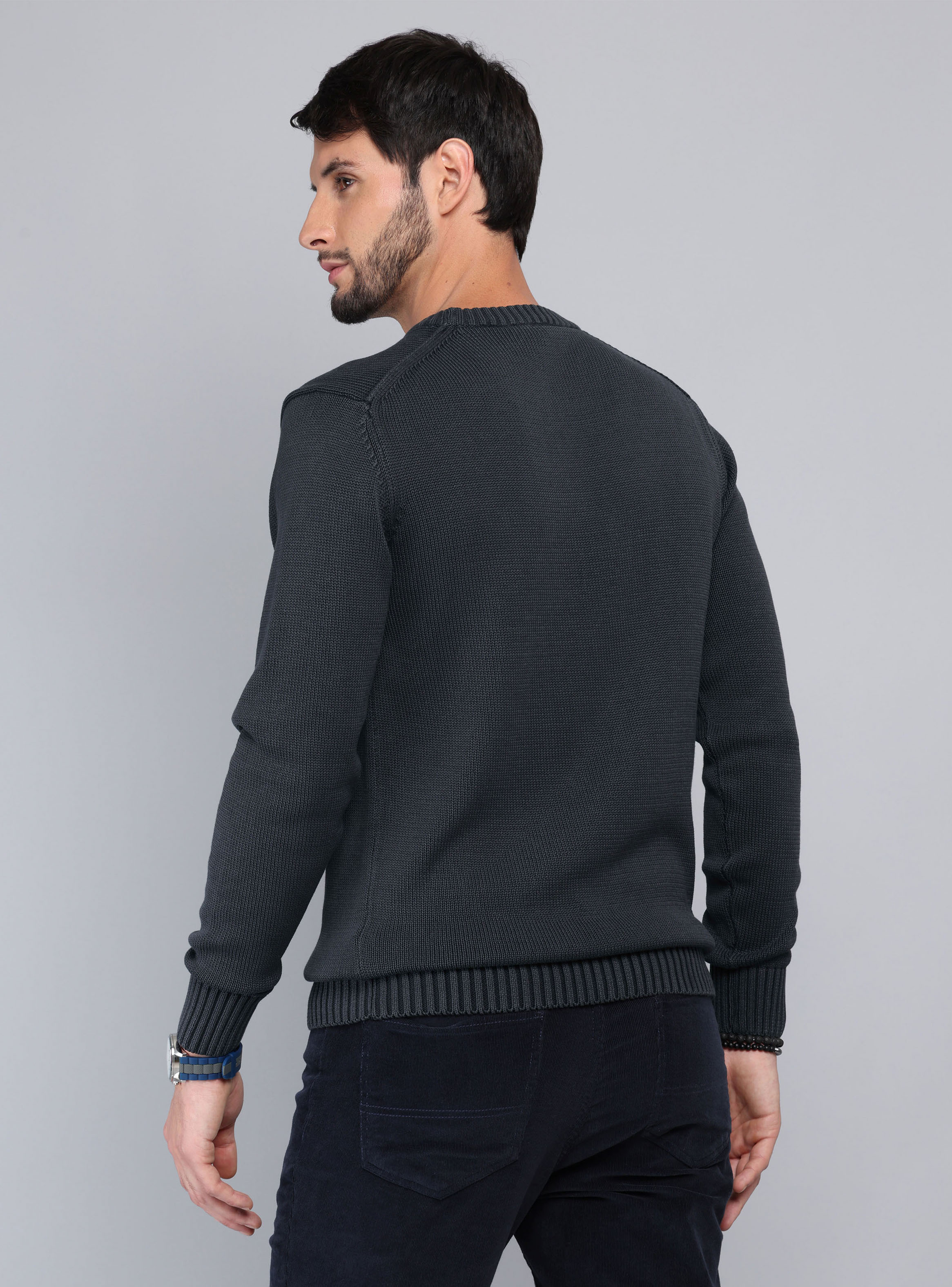 SWEATER STONE WASH REGULAR FIT AZUL ARROW - 2