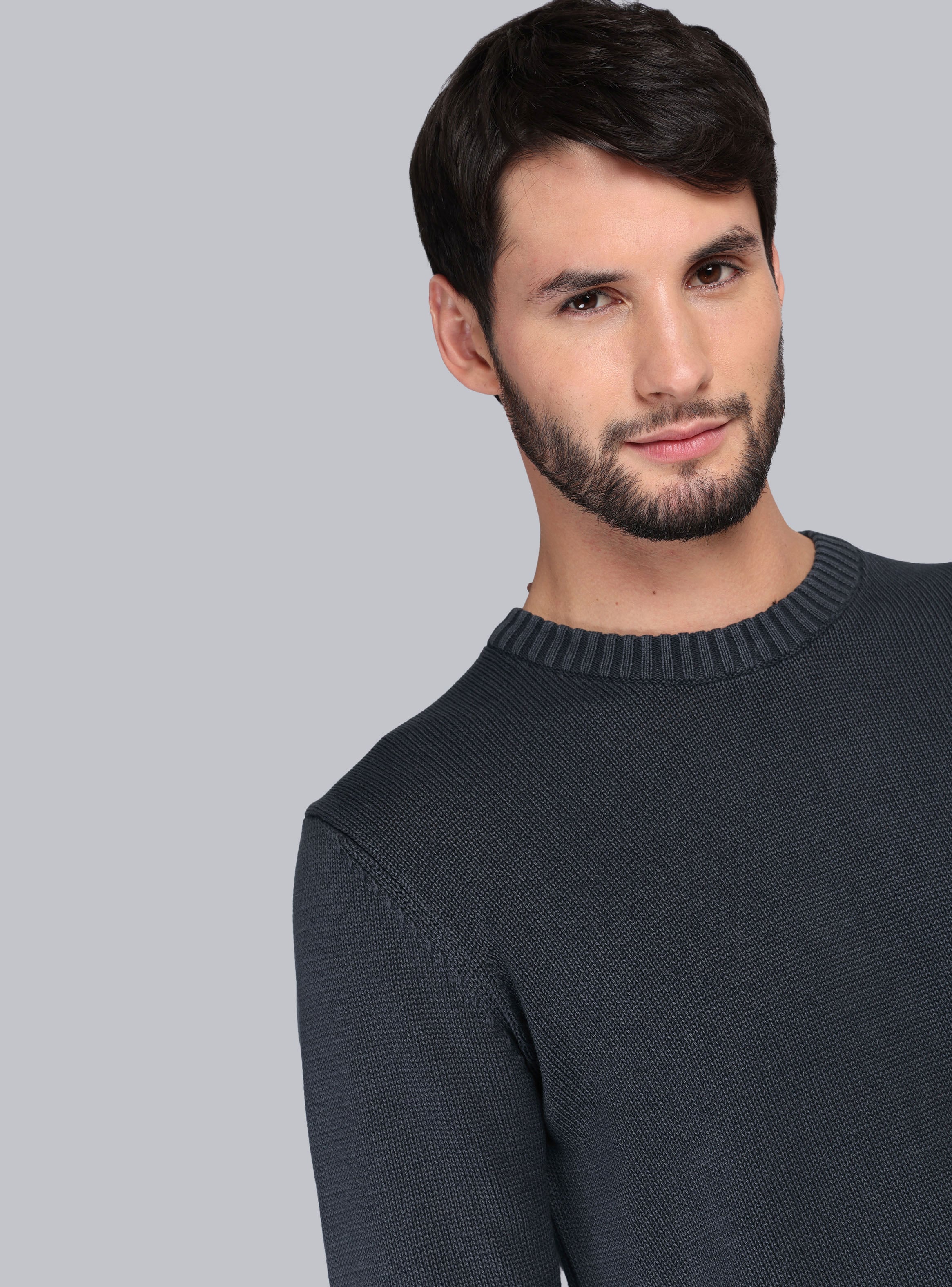 SWEATER STONE WASH REGULAR FIT AZUL ARROW - 3