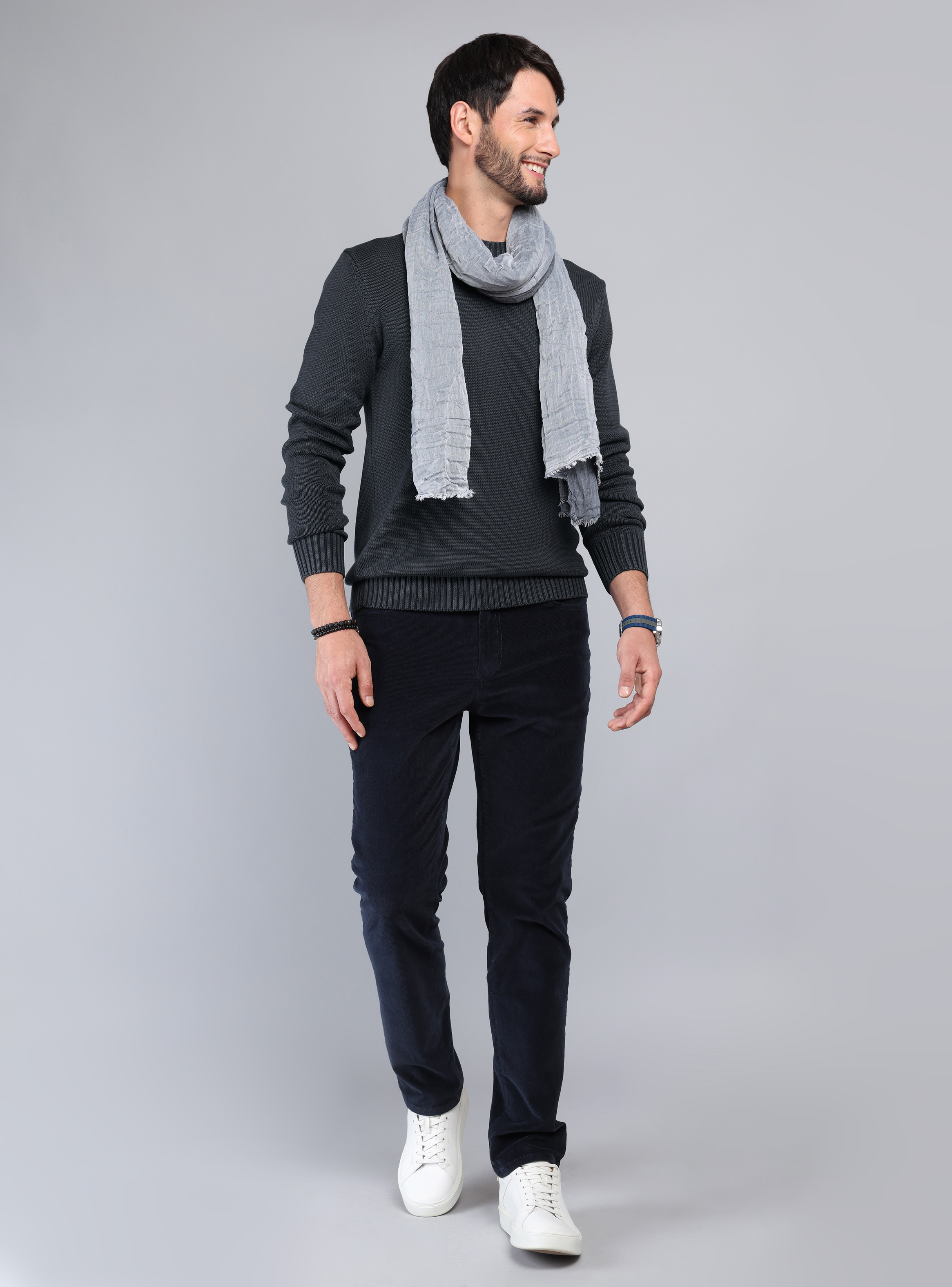 SWEATER STONE WASH REGULAR FIT AZUL ARROW - 4