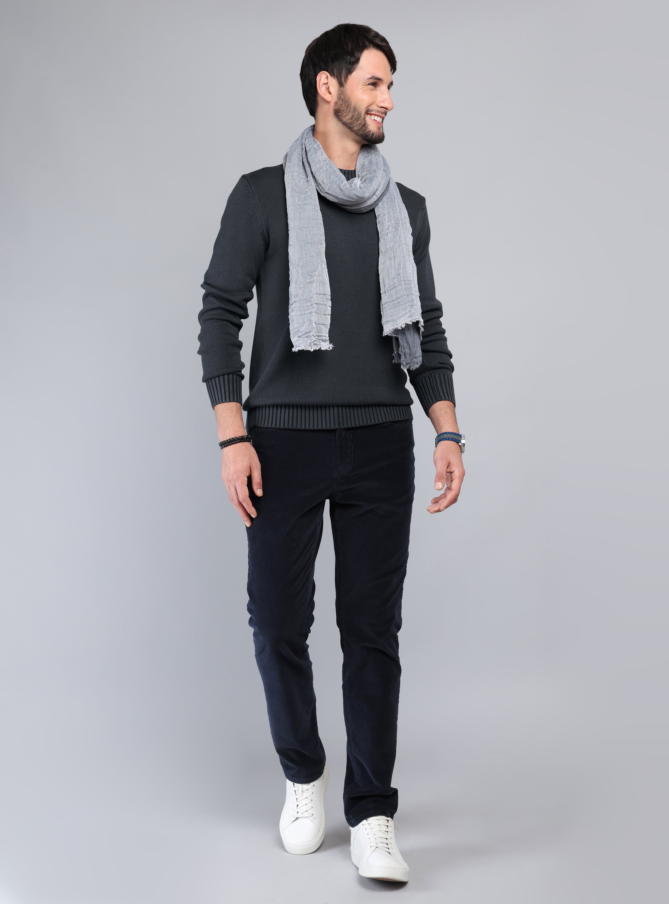 SWEATER STONE WASH REGULAR FIT AZUL ARROW - 4