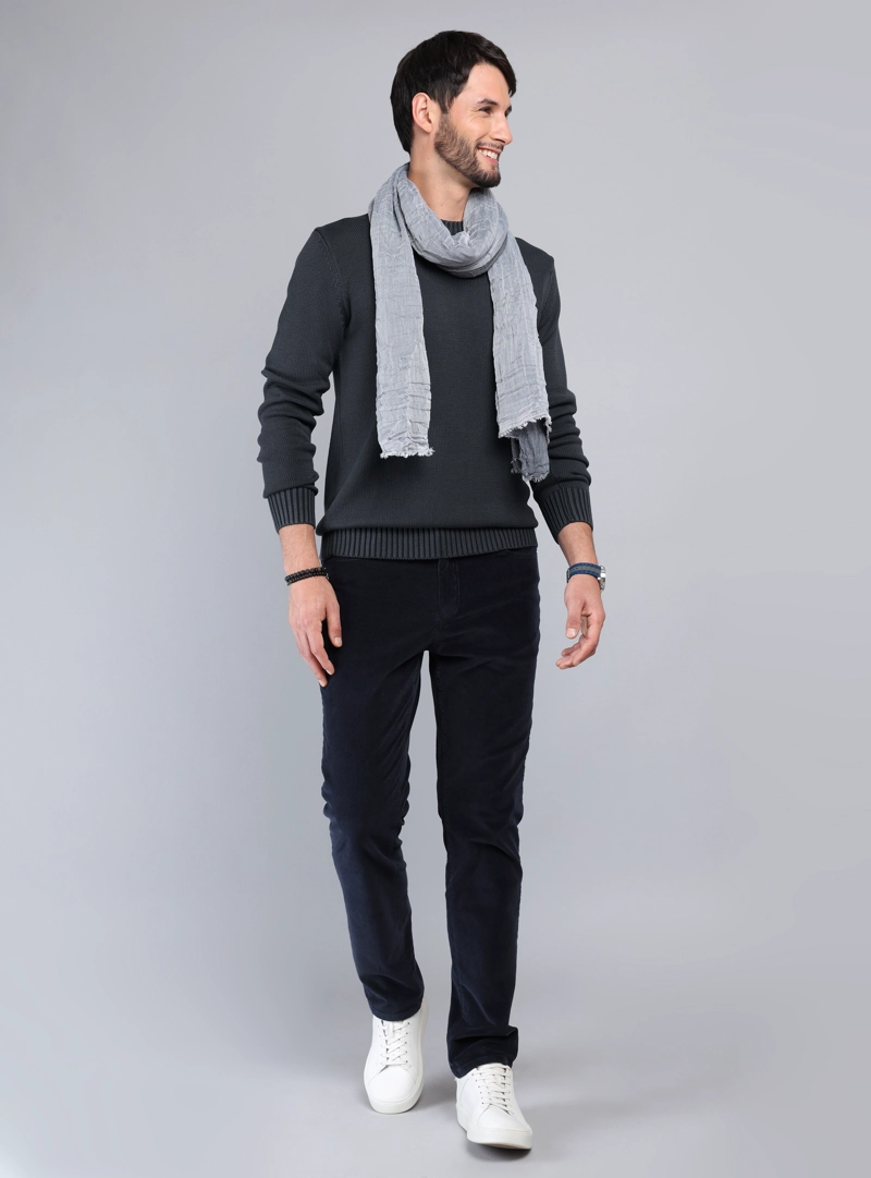 SWEATER STONE WASH REGULAR FIT AZUL ARROW - 4