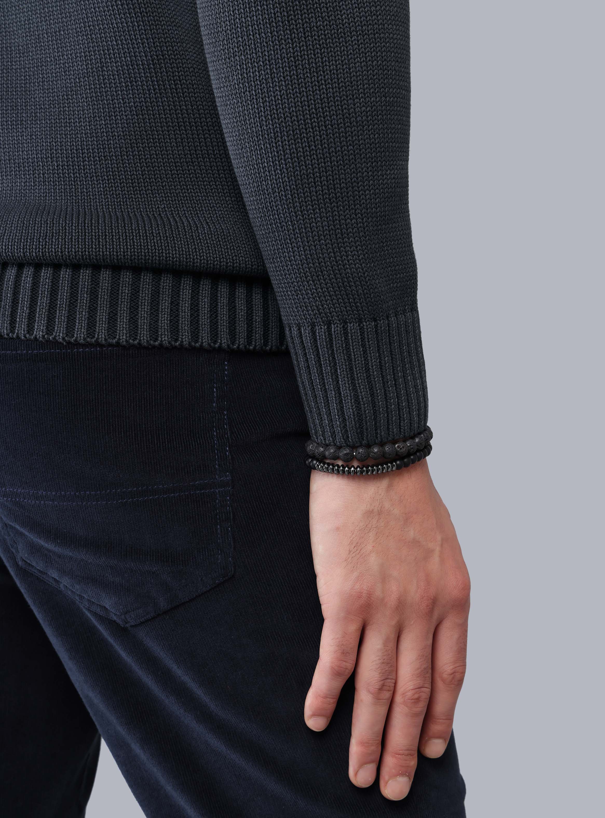 SWEATER STONE WASH REGULAR FIT AZUL ARROW - 5