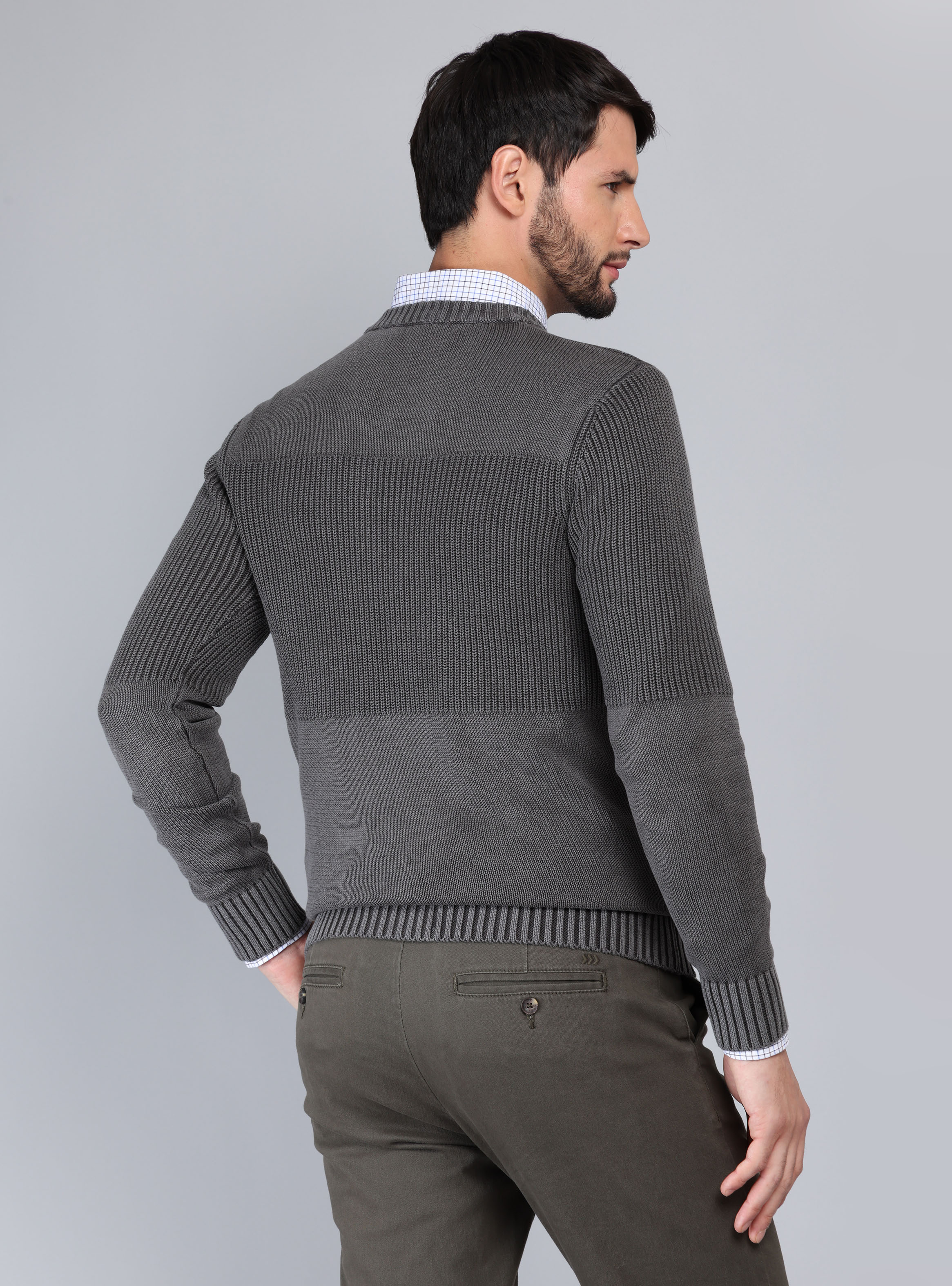 SWEATER STONE WASH REGULAR FIT GRIS ARROW - 2