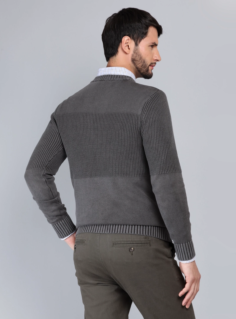 SWEATER STONE WASH REGULAR FIT GRIS ARROW - 2