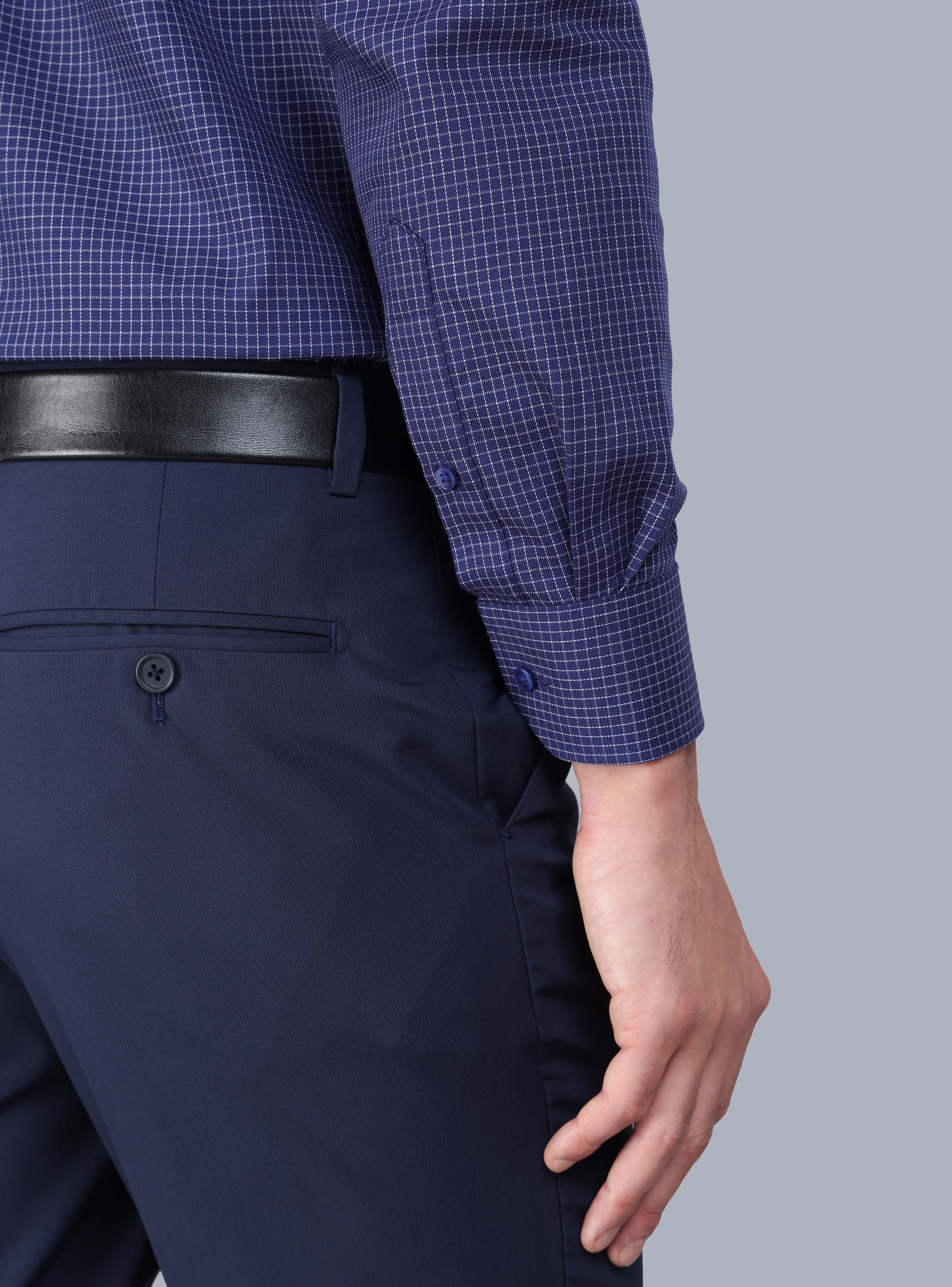 CAMISA FORMAL A CUADROS TAILORED FIT AZUL ARROW - 6