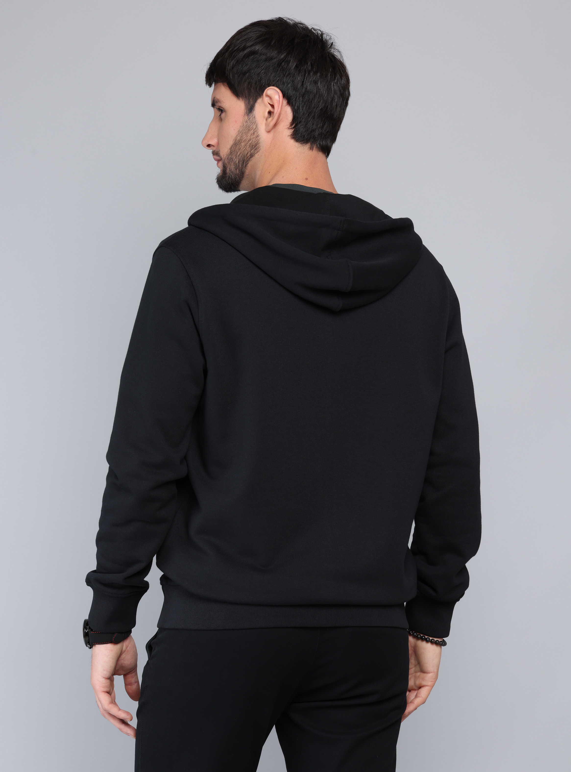 POLERON CON CAPUCHA REGULAR FIT NEGRO ARROW - 2