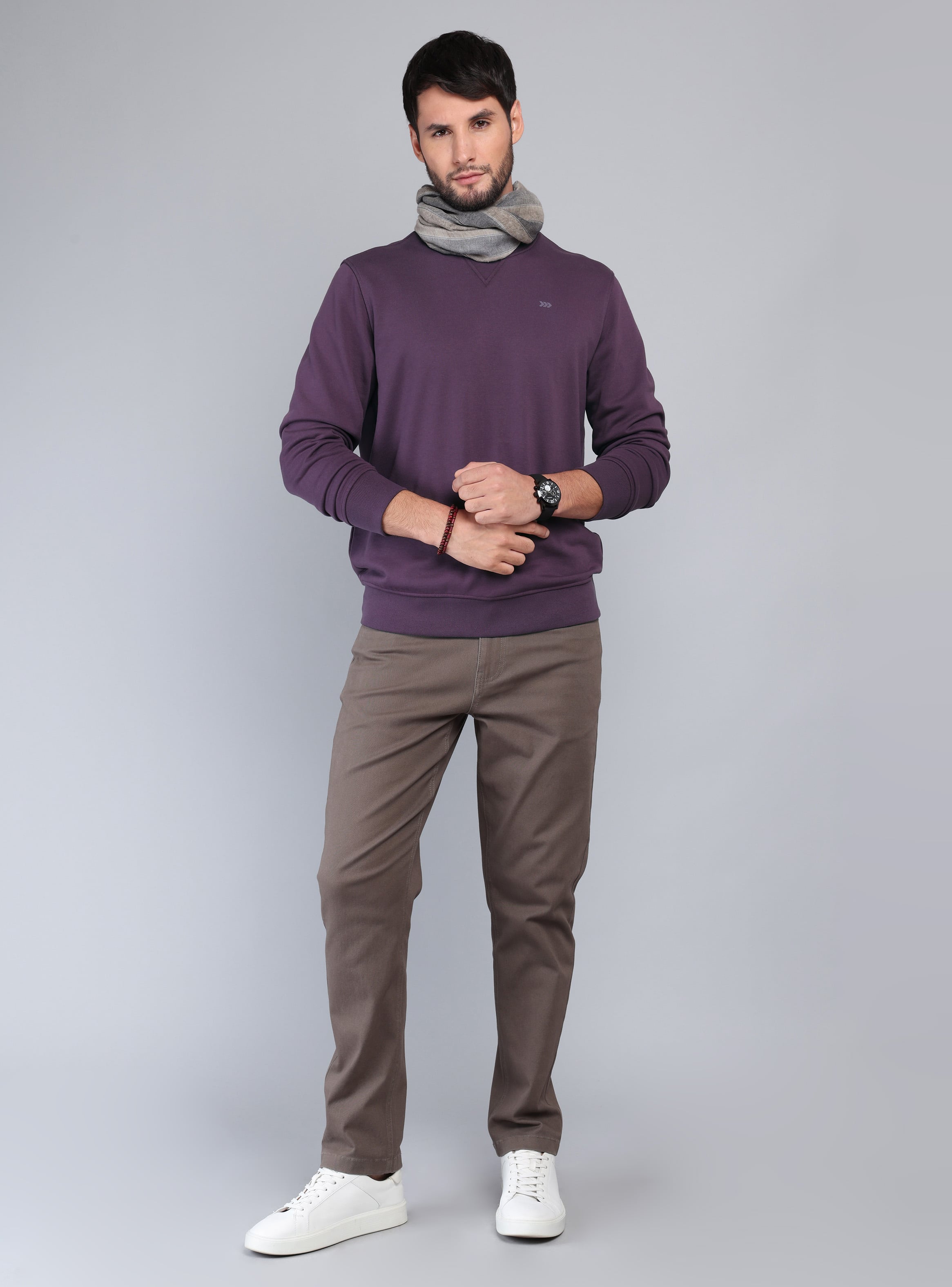 POLERON CUELLO REDONDO REGULAR FIT BURDEO ARROW - 4